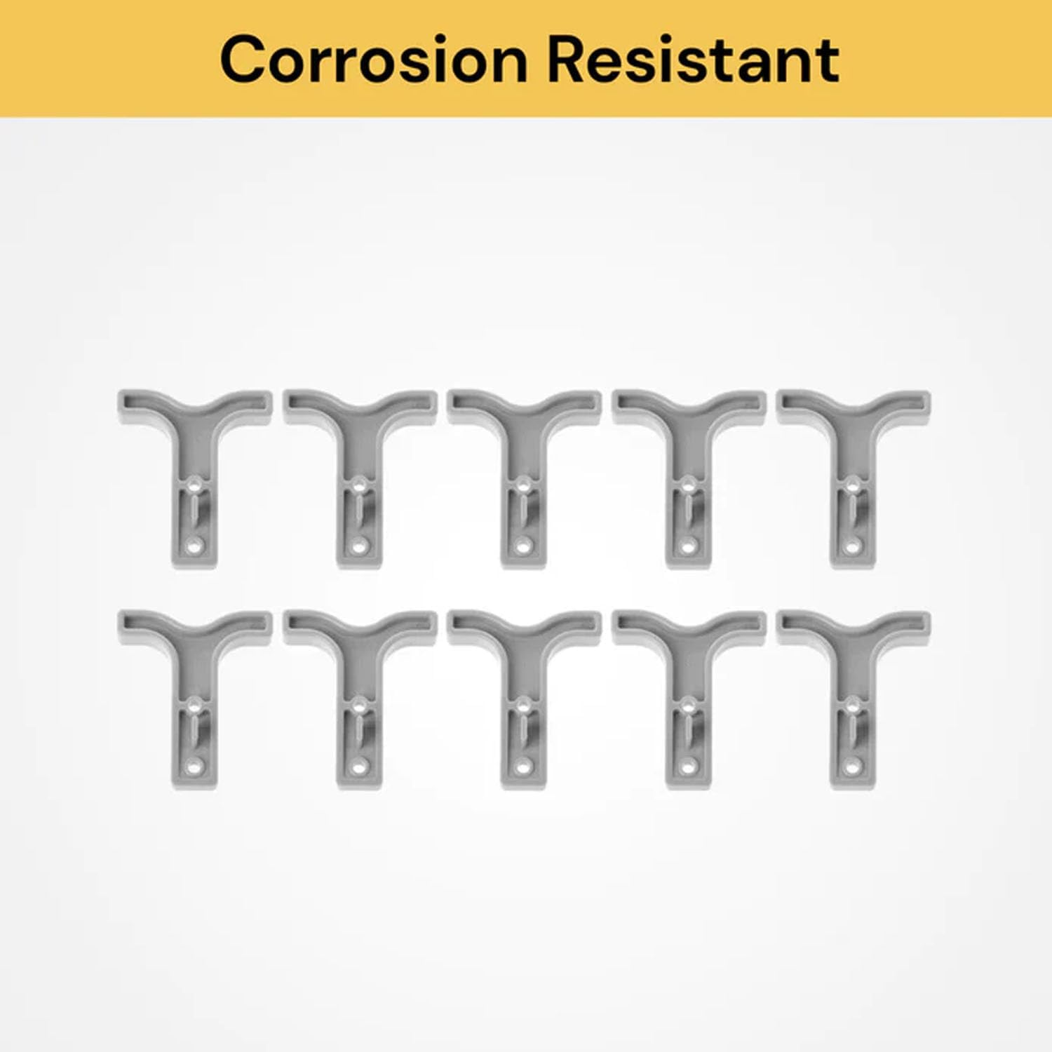 EZONEDEAL 10PCS Grey T Bar Handle for Anderson Style Plug Connectors Tool 50AMP 12-24V, Silver-Plated Copper Terminals, Interchangeable Design, Corrosion Resistant, Includes Nuts and Bolts