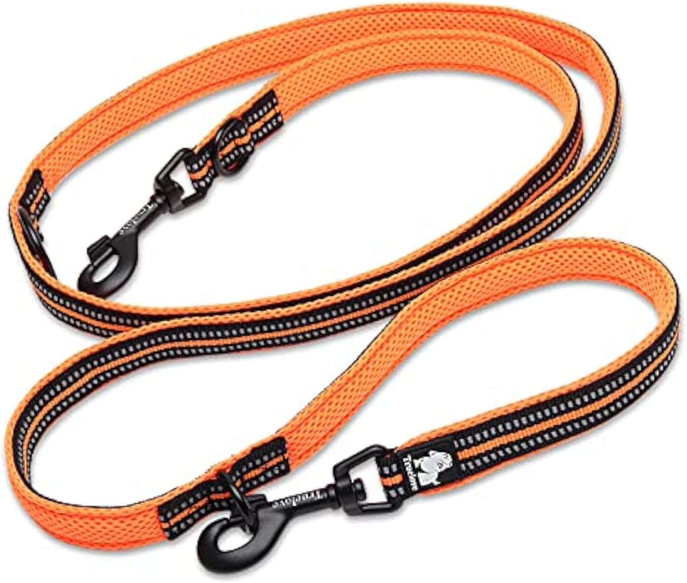 WINHYEPET True Love 7 in 1 Multi-Function Adjustable Dog Lead Hand Free Pet Training Leash Nylon Reflective Comfortable Multi-Purpose Dog Leash Tll2411(Orange,L) image number 4