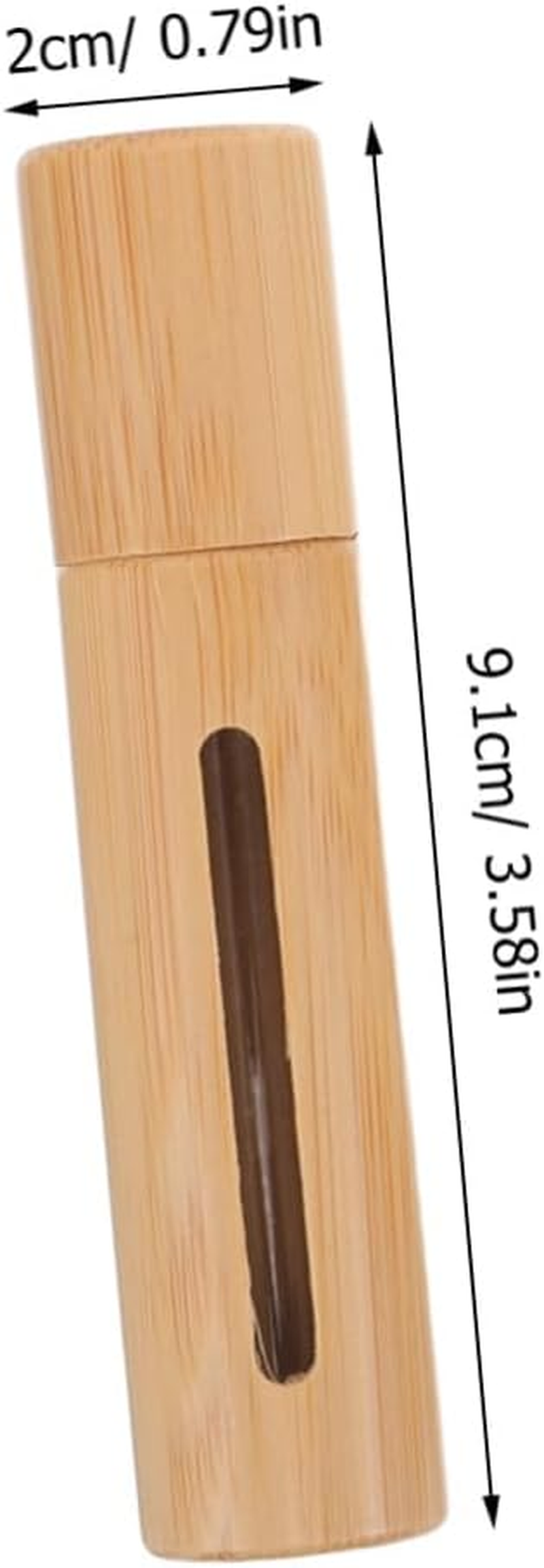 MERRYHAPY 5Pcs Bamboo Bottles for Travel Essential Oils Perfume Refillable Portable Fragrance Containers with Smooth Roller for Precise Application image number 2