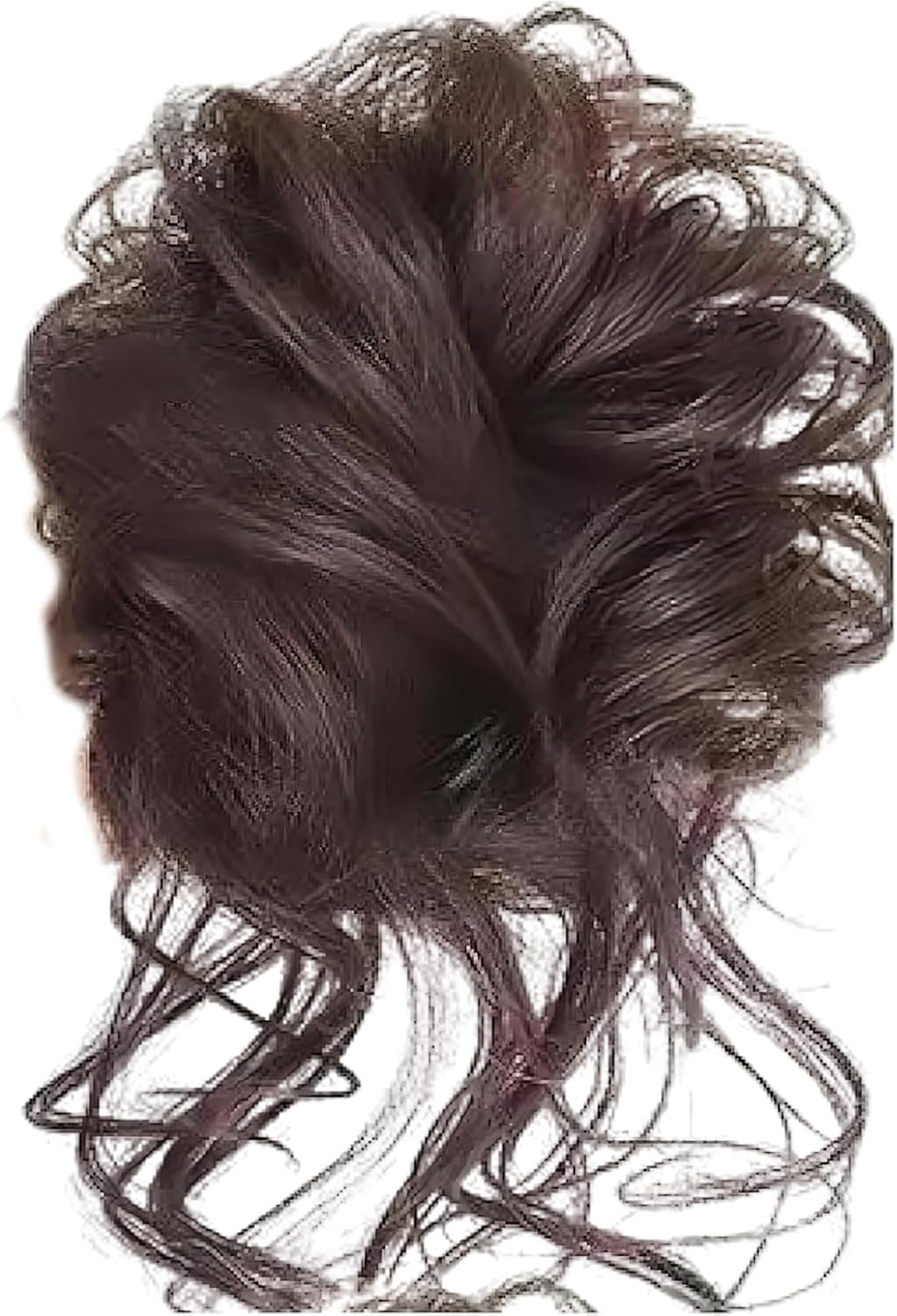 Zvorgath Messy Bun Hair Extensions, Bun Hair Extensions, Elastic Hair Bands, Daily Wear (Dark Brown) image number 2