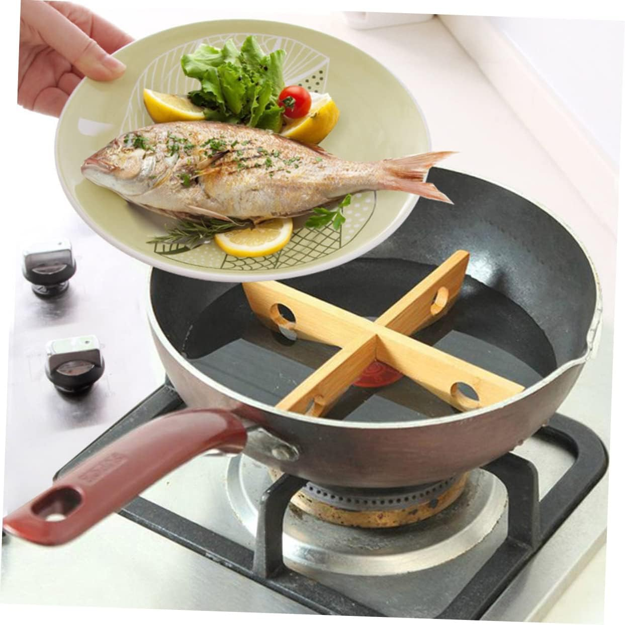 KICHOUSE Insulation Pad for Kitchen Rack Multi-Functional Staggered Design Heat Resistant Table Decor Easy Pots Bowls and Dishes image number 6