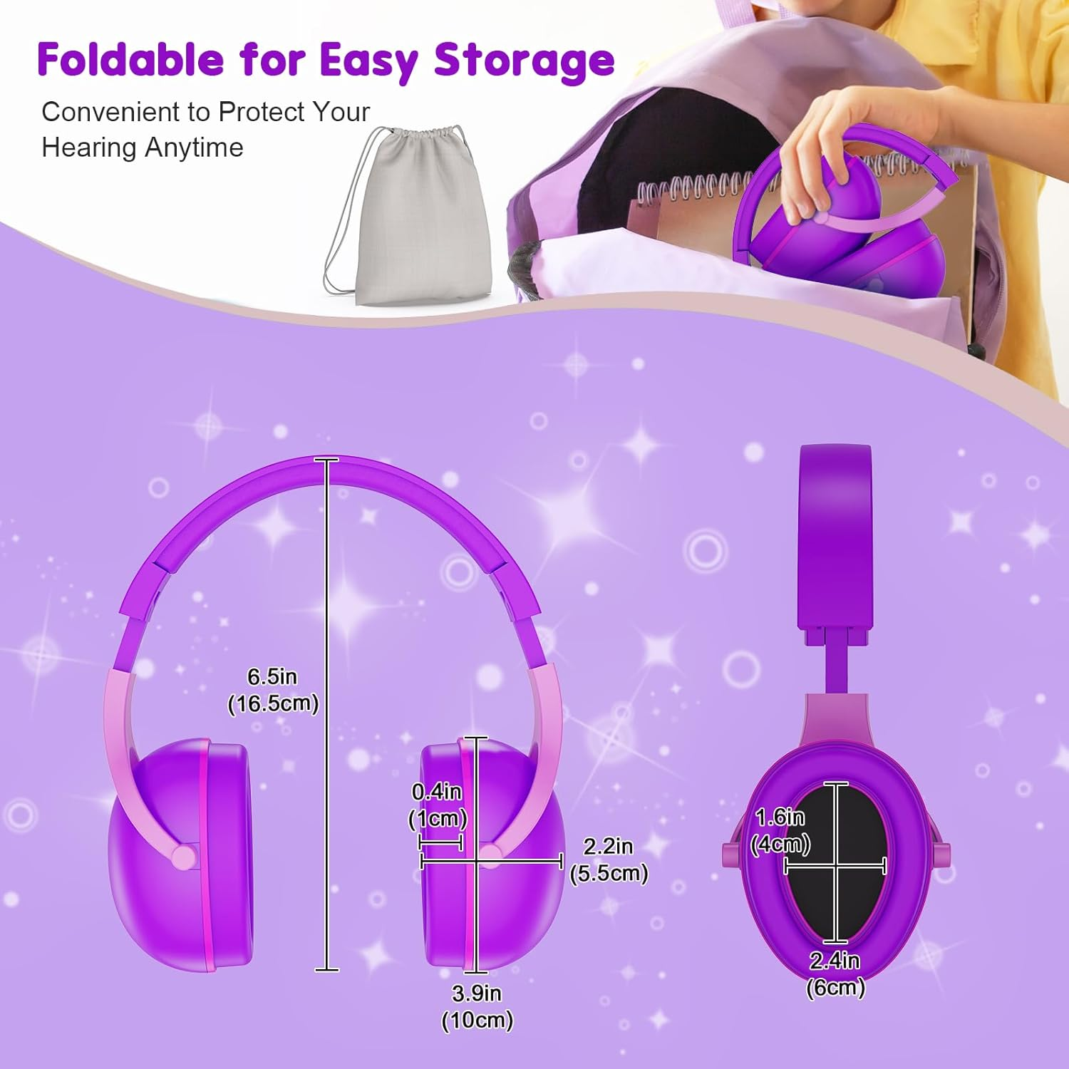 Procase Noise Cancelling Headphones for Kids, 2 Pack Kids Ear Protection for Monster Jam Truck, Hearing Protection Noise Reduction Earmuffs for Sensory Autism Toddler Children