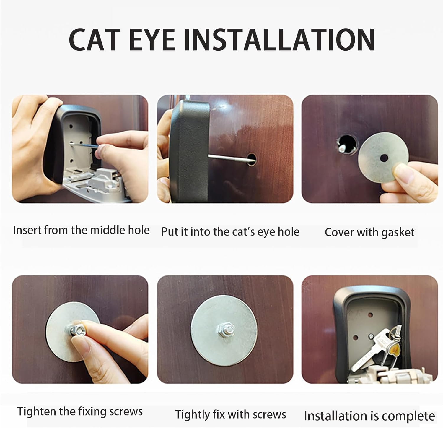 Key Lock Box, Wall Mount & Portable Large Capacity Key Storage Lockbox with 4 Digit Resettable Code, Detachable Shackle and Waterproof Design for Home, Warehouse, Garage, Indoor Outdoor