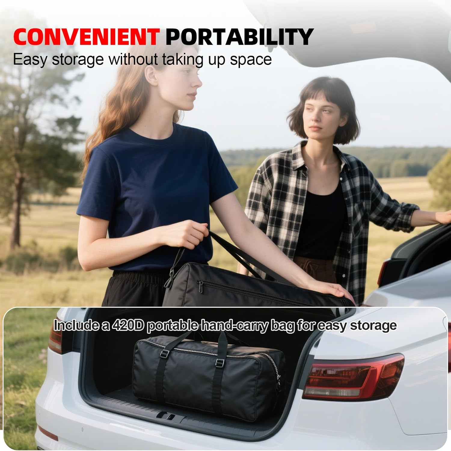 SOFHLILI Projector Screen with Stand,100 Inch 16:9 4K 1080 HD Outdoor Movie Screen with Stand,Wrinkle-Free Projection Screen with Tripods and Carry Bag,For Home Theater Cinema Backyard Movie Night image number 4