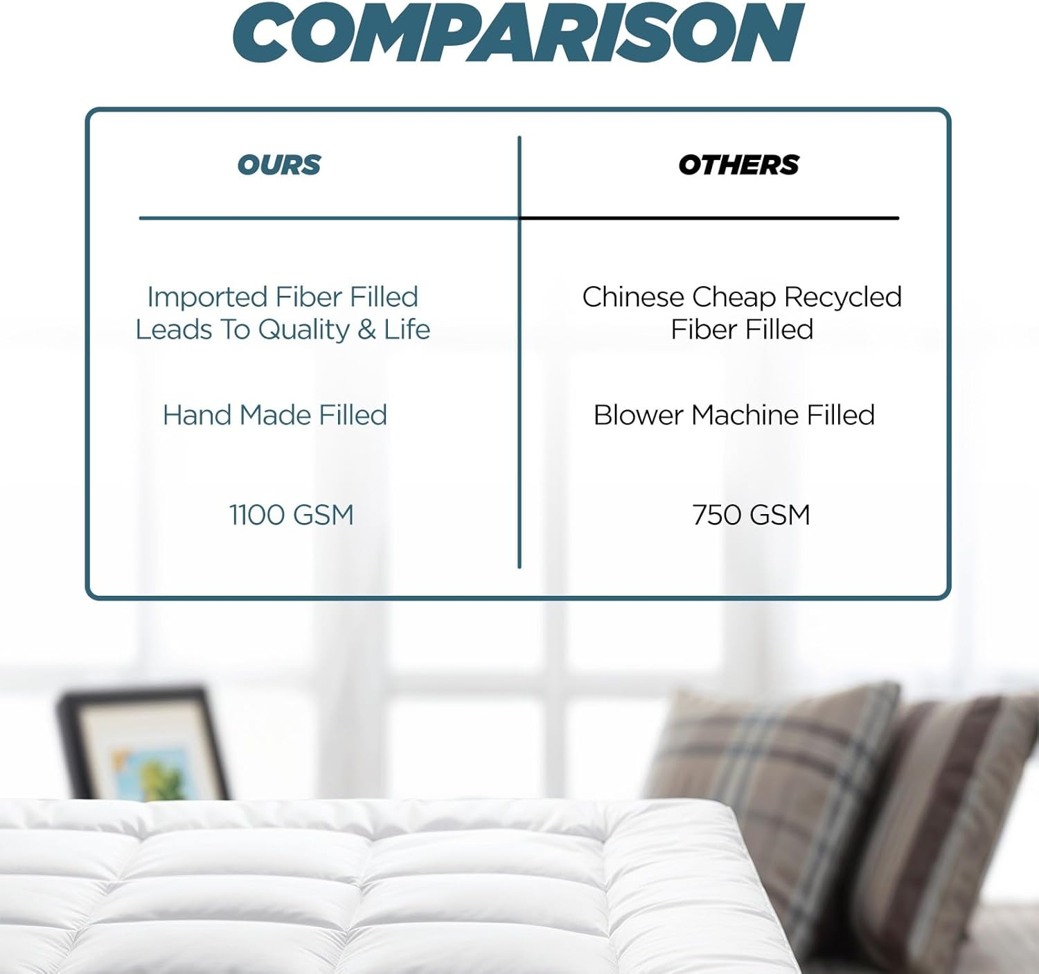 ZOUK Super King Mattress Topper &ndash; 10Cm Thick, Quilted & Extra Deep &ndash; Ultra Soft & Breathable Microfiber Mattress Topper Super Kingsize Bed with Secure Elastic Straps image number 1