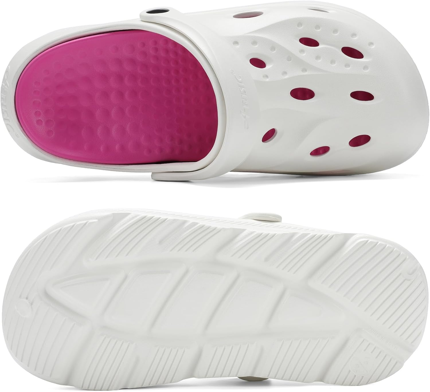 SCICNCN Womens & Mens Arch Support Clogs Slip-On Garden Shoes Cushion Plantar Fasciitis Sandals Non-Slip Beach Slippers with Removable Insoles Outdoor Indoor image number 2