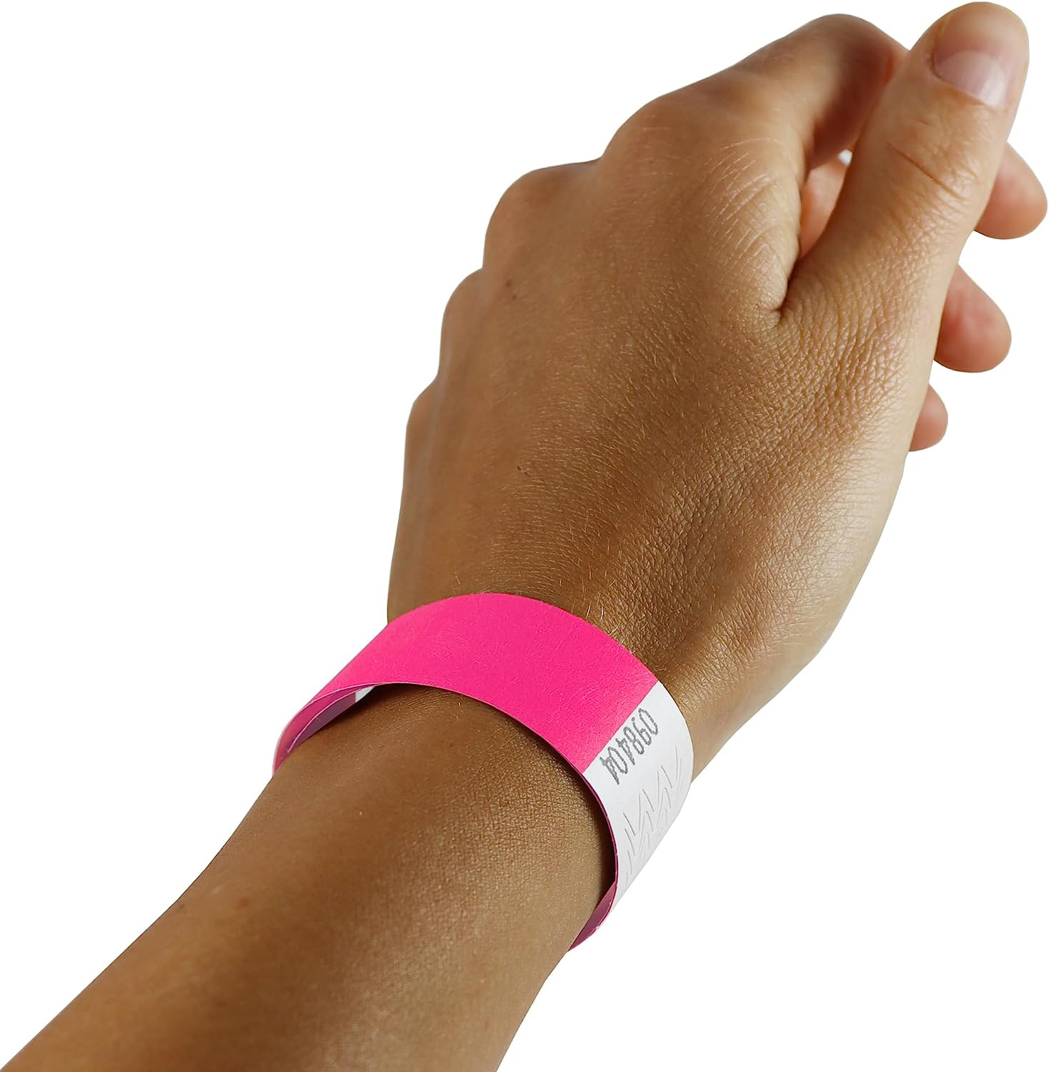 100 Pink Tyvek Wristbands 19Mm with Tape Closure Waterproof ID Bands Age Proof Security for Events image number 3
