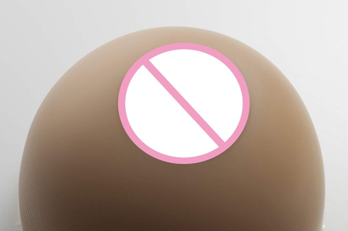 Baronhong Sticky Silicone Breast Forms Mastectomy Prosthesis Bra Portable Fake Boobs for Cosplay Crossdresser;Circular 1 Pair image number 5