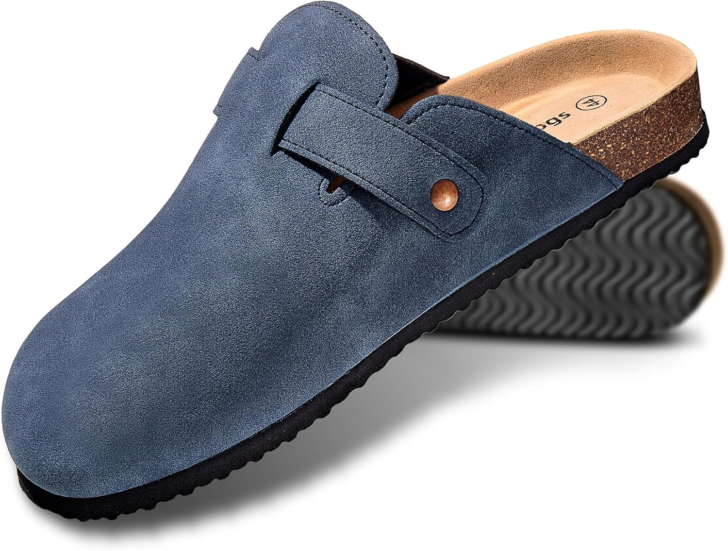 KEMISANT Men Clogs-Comfortable Suede Mules Slippers Sandals Nurse Potato Shoes Unisex-Cushioned Cork-Footbed