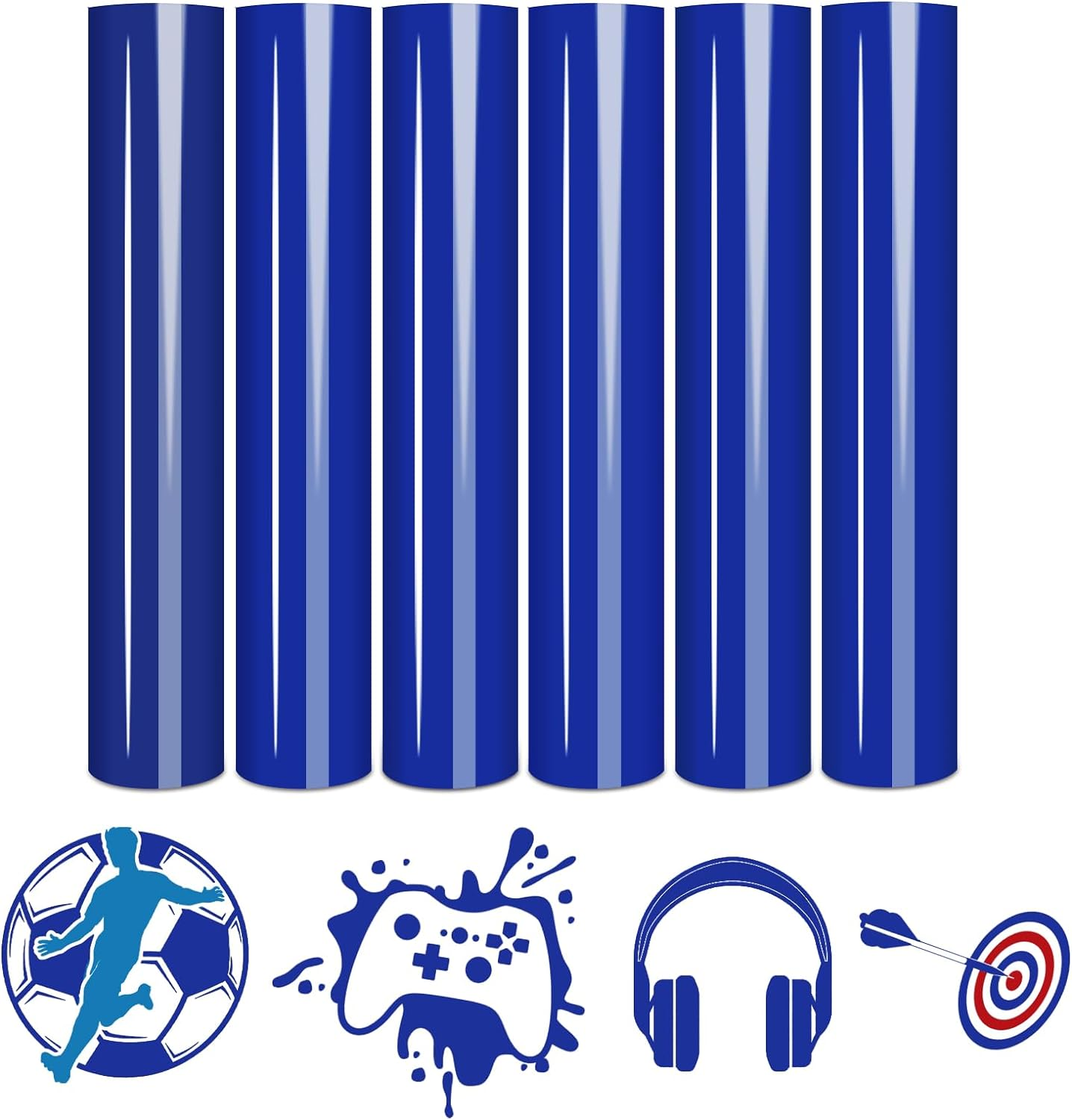 Tintnut Black Heat Transfer Vinyl,6 Sheets 12" X 10" HTV Vinyl,Iron on Vinyl for T-Shirts