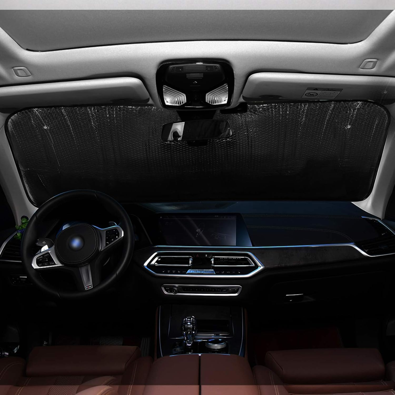 Tropical Palm Tree Beach Car Windshield Sun Shade Blocks UV Rays Sun Visor Protector Foldable Sun Reflector to Keep Your Vehicle Cool - Pattern 1 image number 5