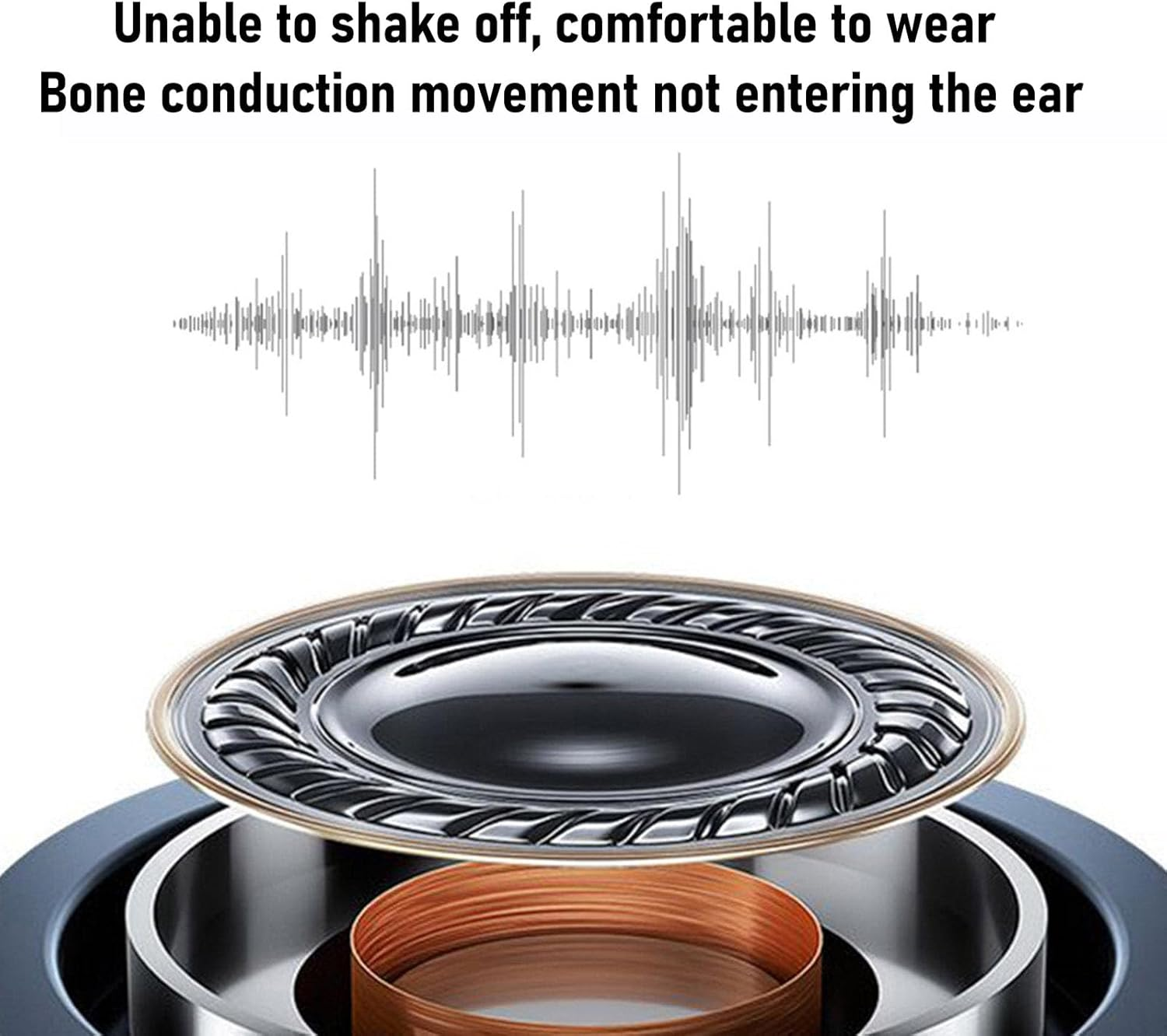 Plyisty Bone Conduction Headphones, IPX8 Waterproof Bluetooth 5.4 Open Ear Headphones with Microphone and 32G Memory, Sports Headphones for Running, Swimming image number 3