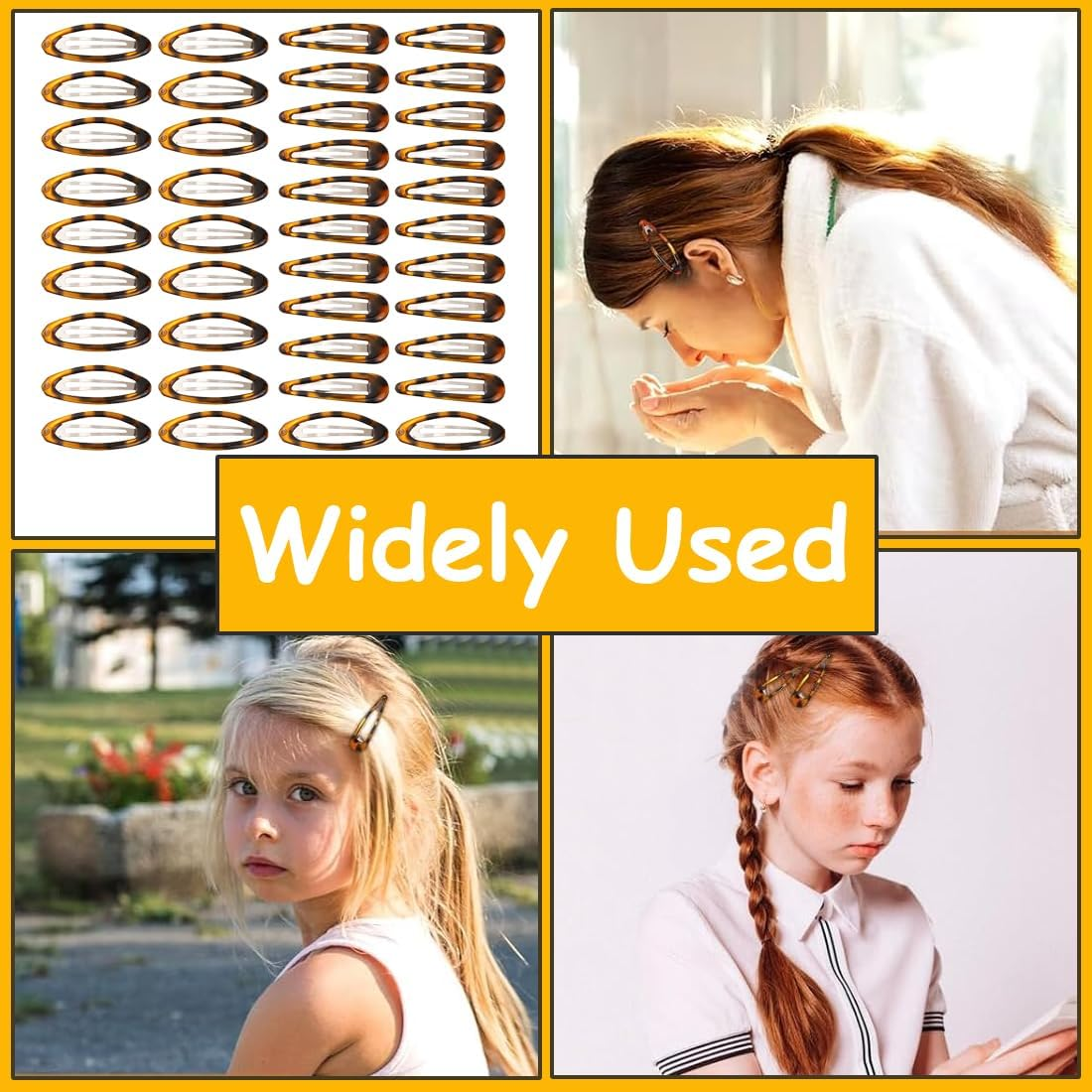Pack of 20 Women'S Hair Clips, Classic Hair Clips in Tortoiseshell Look, Non-Slip Hair Clip, Hair Pin for All Hair Types image number 2