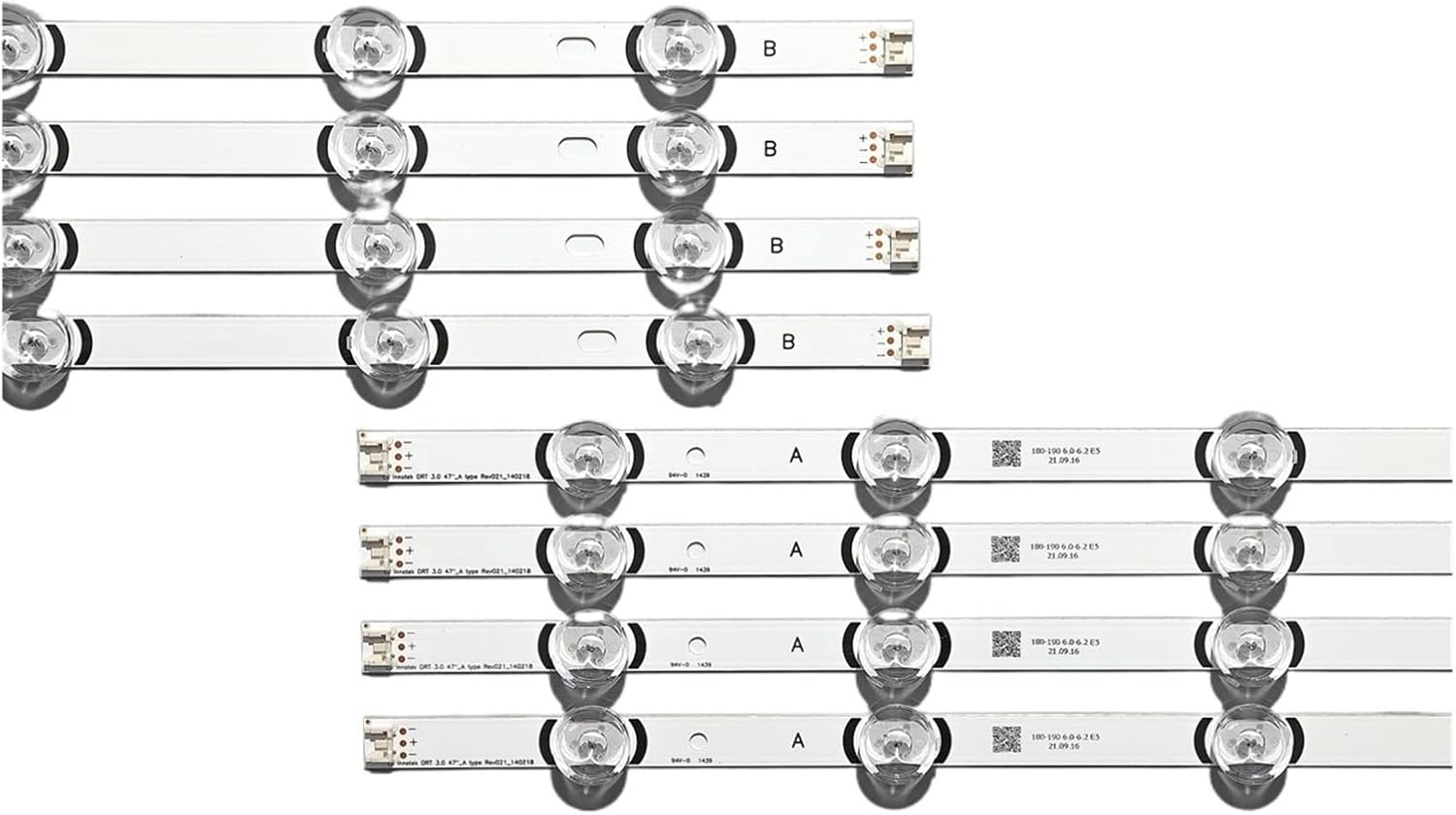 TILEZE Replacement LED Strip 47"TV Fit for Innotek DRT 3.0 47" 47LB6300 47GB6500 47LB652V 47Lb650V LC470DUH 47LB5610 47LB565V 1SET=8PCS Fit for LG image number 4