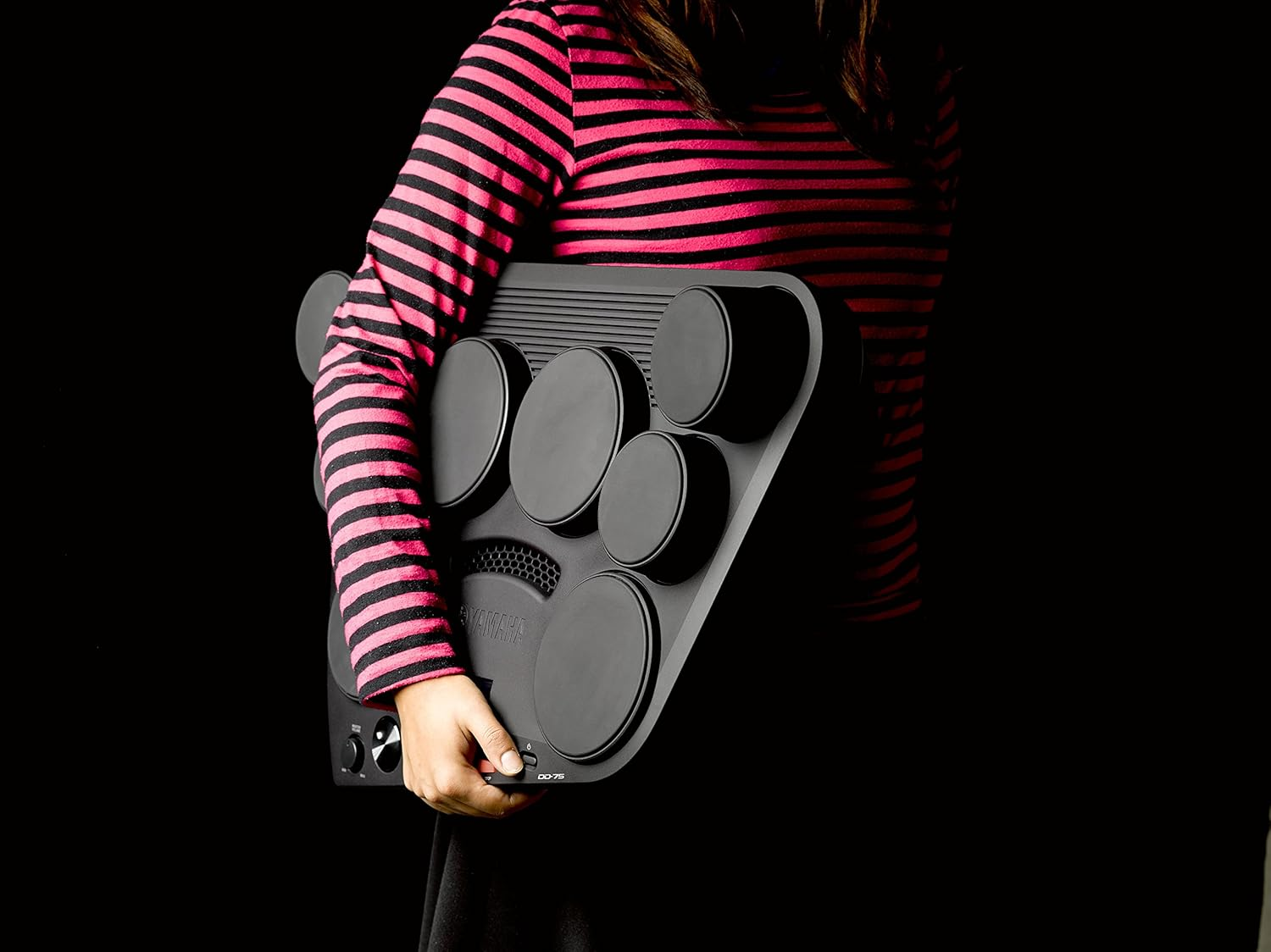 Yamaha DD-75 Digital Drums - Portable E-Drums with 8 Touch-Responsive Drum Pads, Drum Kit with Volume Control and Headphones, in Black image number 4