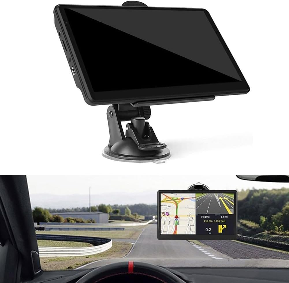 Car Sat Nav for Car Truck, GPS Navigator with Europe Maps, Live Traffic Map, Lifetime Free Update, Support Postcode Search and Voice Guidance, 8GB + 256MB Memorymaps Updates (7Inch) image number 4