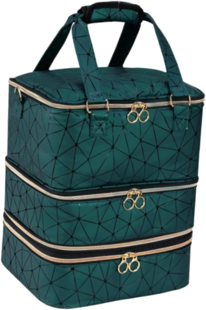 Nail Gel Organizer Case 3 Tier Nail Polish Organizer Case for Nail Art Tools image number 4