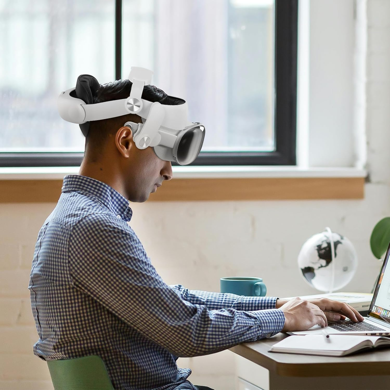 Geekria Comfort Head Strap Compatible with Apple Vision Pro, Detachable Strap Replacement, Soft Cushion Reduce Facial Stress, Ergonomic Adjustable Durable Headstrap VR Accessories image number 1