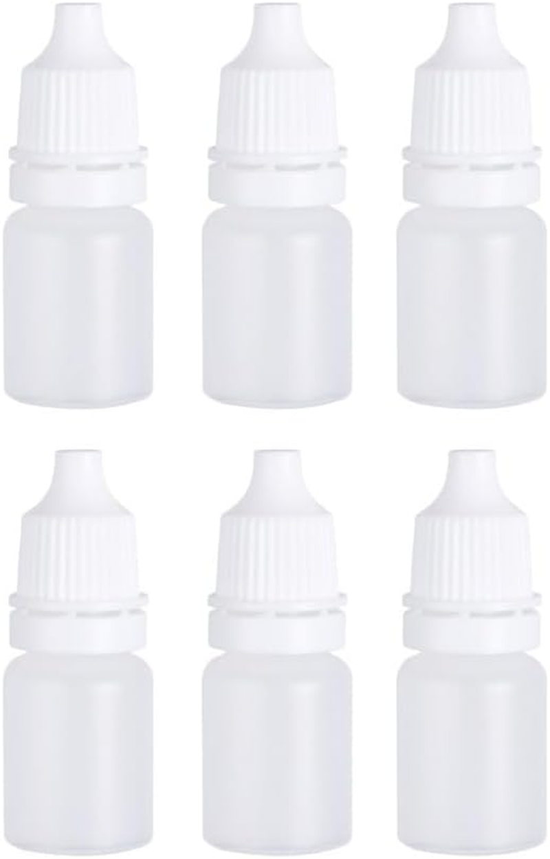 ULTECHNOVO 6Pcs Empty Plastic Squeezable Dropper Bottle 5Ml Squeezable Eye Liquid Dropper Bottles White Plastic Containers for Eyedrops and Liquid Medicine image number 1