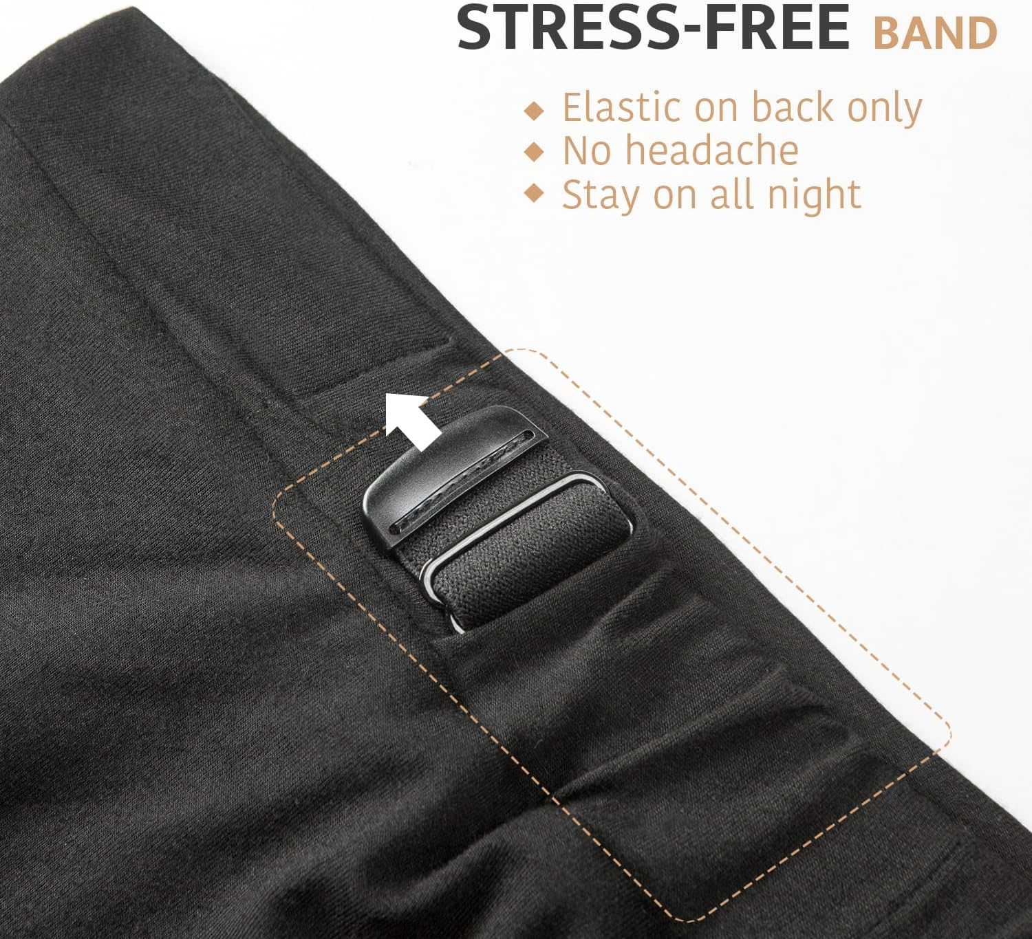 Hat Hut Silk Satin Lined Sleep Cap Bonnet for Curly Hair, Adjustable Satin Hair Wrap for Sleeping image number 5