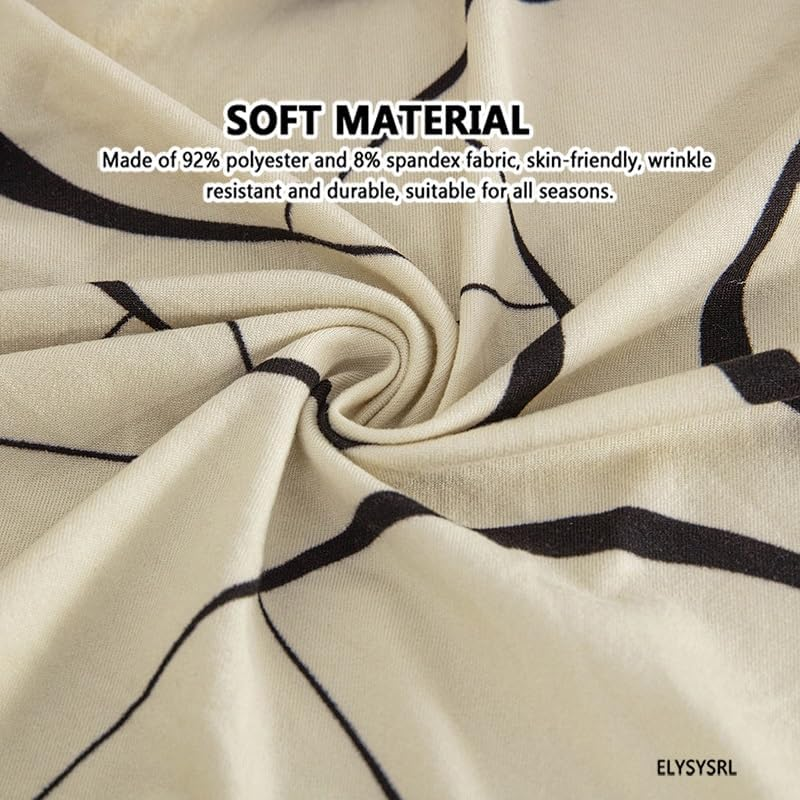 Stretch Recliner Cover 4 Pieces Printed Lazy Boy Chair Covers Recliner Sofa Slipcover Anti-Slip Fitted Furniture Protector with Elastic Bottom (Color : #25)