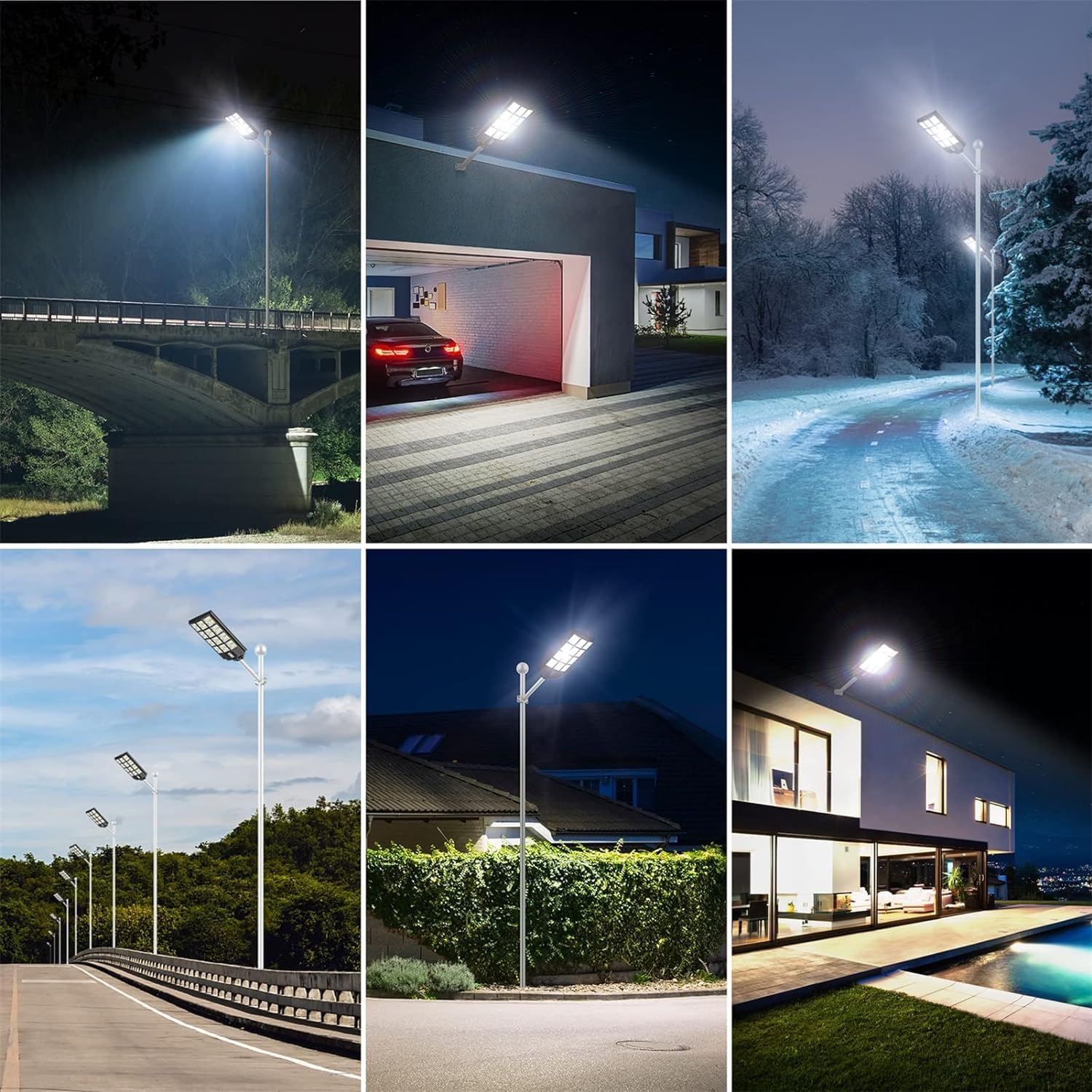 Xmart Solar Street Lights Outdoor Waterproof 150000LM 1152 Leds Solar Parking Lot Lights Dusk to Dawn Solar Motion Flood Light Wide Angle Sensor and Remote Control for Area Pole Lighting Yard image number 6
