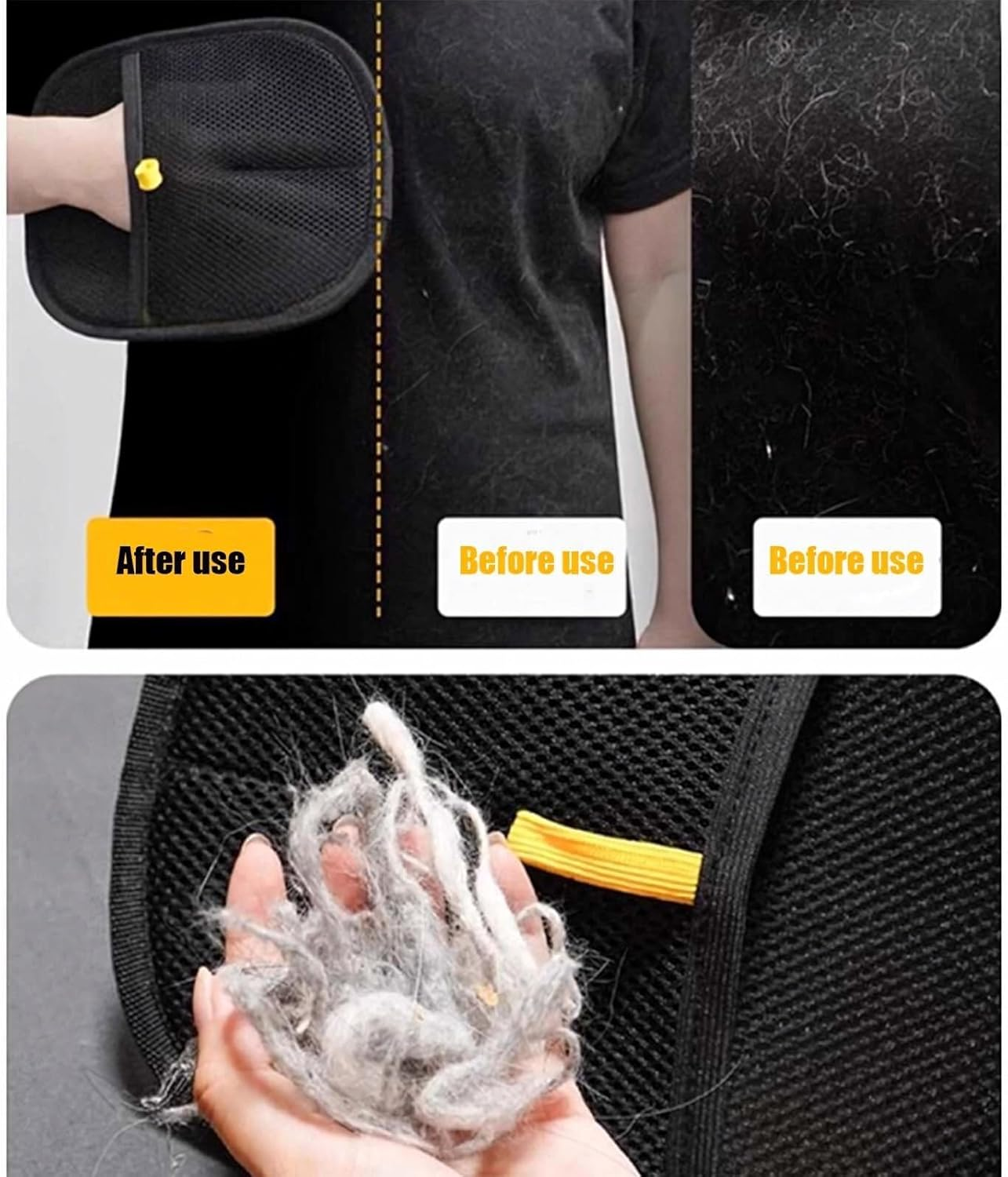 Pet Hair Remover Glove for Dogs & Cats &ndash; Two-Way Static Cleaning Grooming Glove for Furniture, Carpet, Car, Bedding &ndash; Reusable Hair Removal Mitt (1PC) image number 1