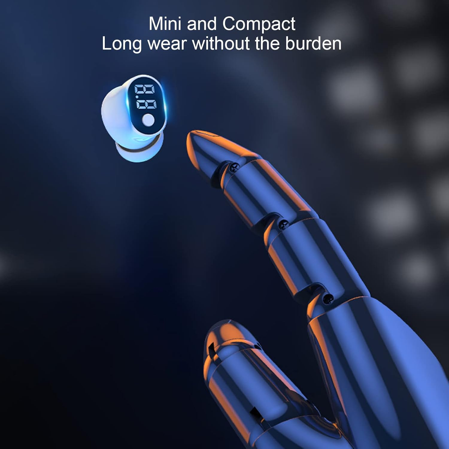 Single Ear Wireless Earbud, BT 5.2 Stereo Surround Hifi Sound Call Answering USB Rechargeable Wireless Headphones for Sporty Driving image number 4