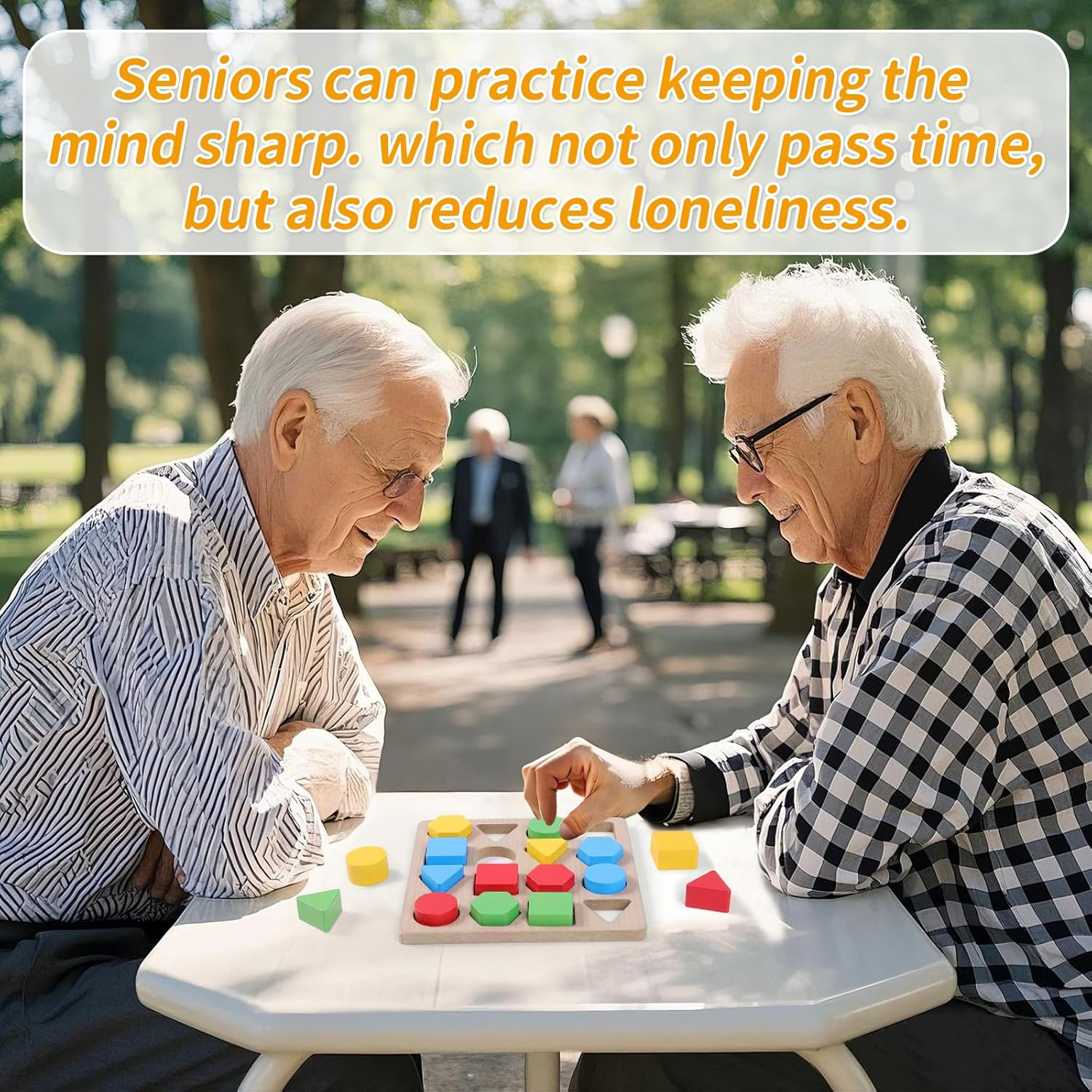 Puzzles Gifts for Dementia Seniors Patients,Memory Activities & Games for Seniors with Dementia,Dementia Geometric Cognitive Products for Alzheimers Elderly image number 4