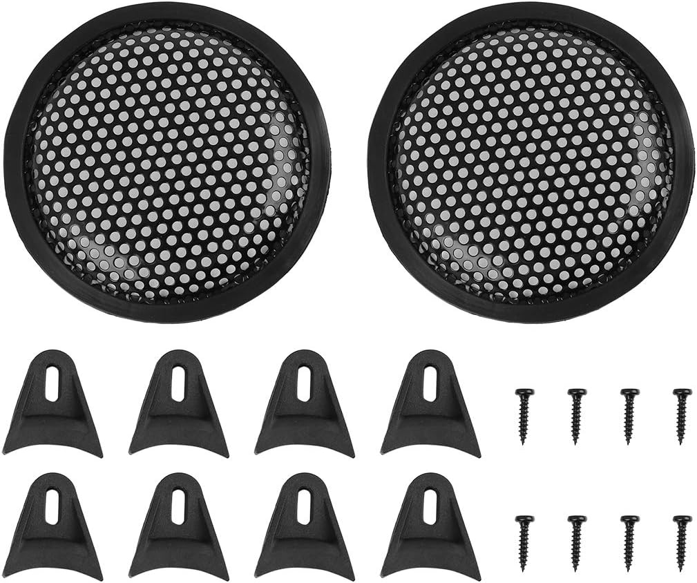 X AUTOHAUX 2Pcs Grill Cover 8" Mesh Protector Car Speaker Cover Woofer Subwoofer Grill for Car image number 5