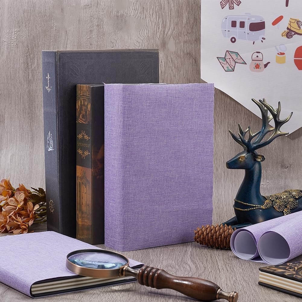 CRASPIRE 51 X 11.8" Linen Book Cloth Lilac for Books Binding Fabric Surface Paper Backed Bookcover Densely Woven Cloth Books Album Scrapbooking Archival Covering Protector Bookbinding Supplies image number 2