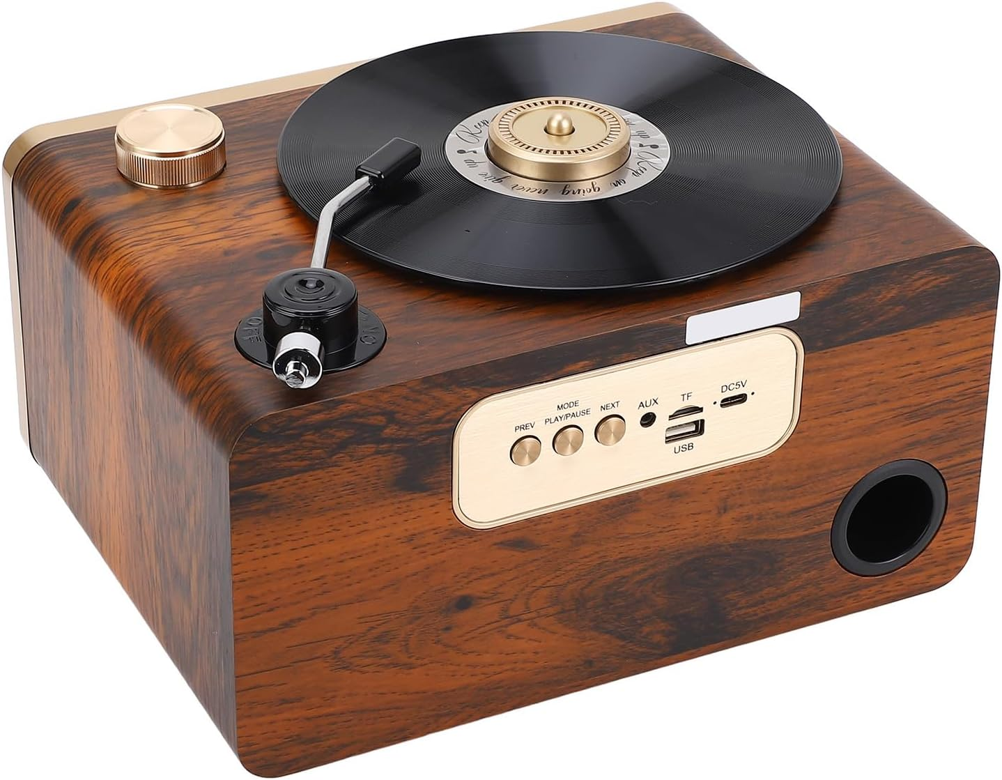 Brilluxa Bluetooth Speaker, Retro Wooden Wireless Audio Speaker with Warm Yellow Light and Fast Charging, Vintage Portable Music Player, Home and Outdoor Bluetooth Sound System image number 1