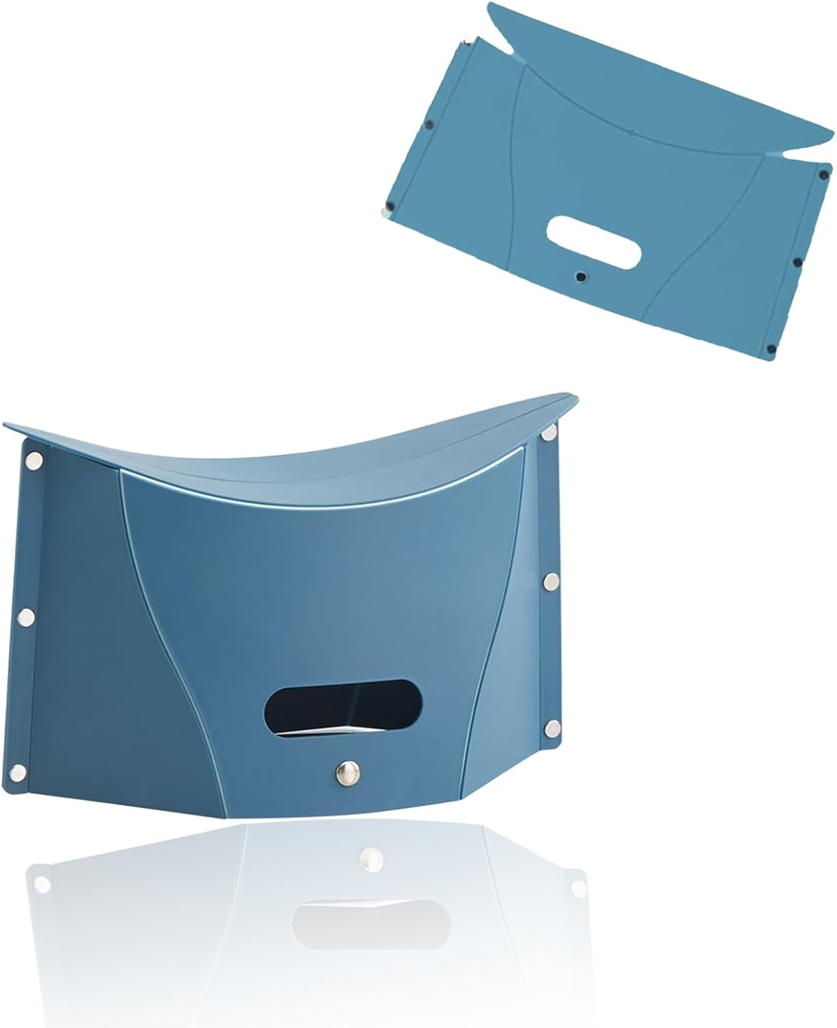 Ultralight Folding Portable Camping and Hiking Stool - Lightweight Collapsible Mini Travel Chair for Outdoor, BBQ, and Subway Gatherings - Compact Blue Design