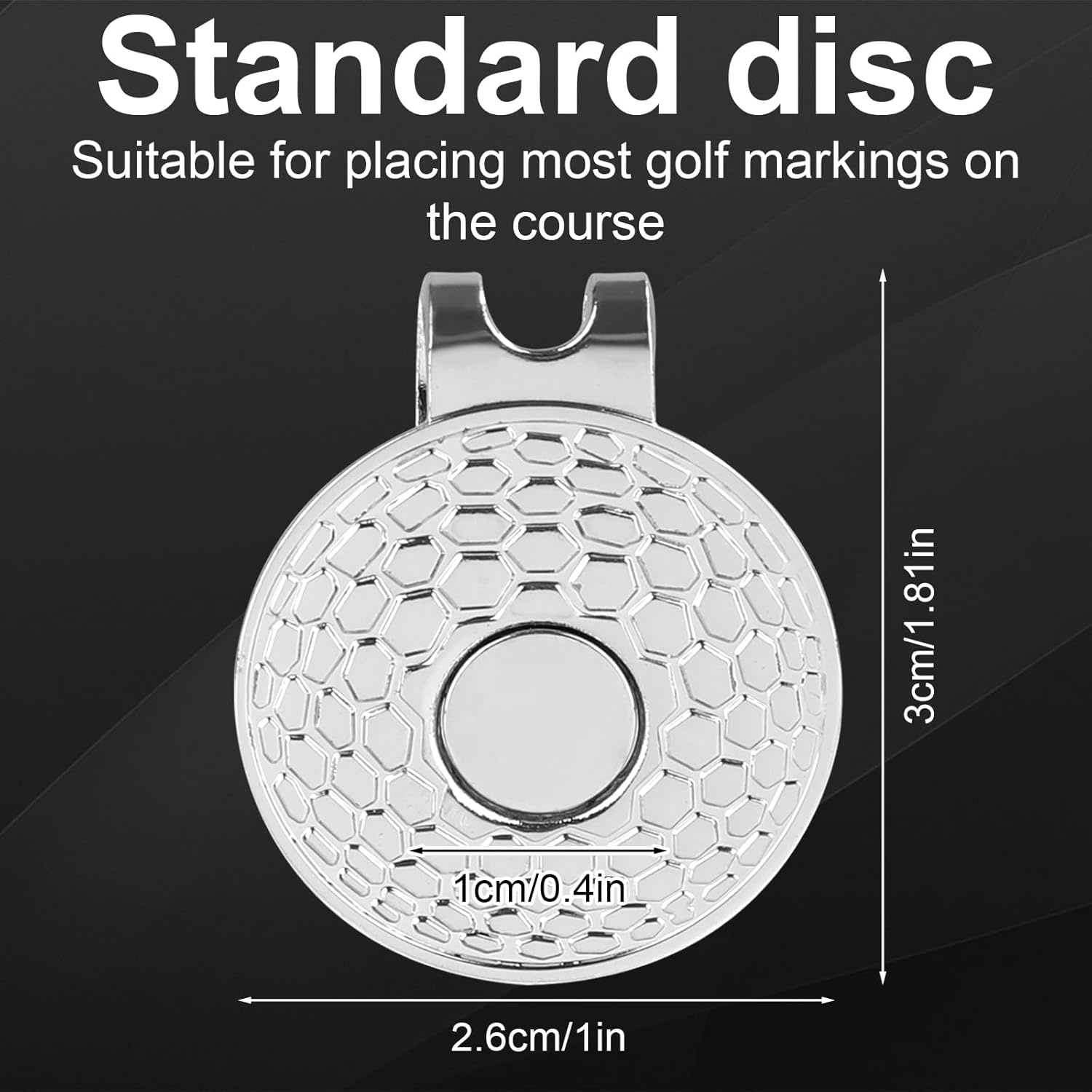 XIHIRCD 6Pcs Golf Hat Clip with Pattern, Strong Magnet Golf Ball Marker Magnetic Ball Marker Metal Holder for Golf Hats Caps Pants Gloves Belts Golf Accessories Women Men Gifts