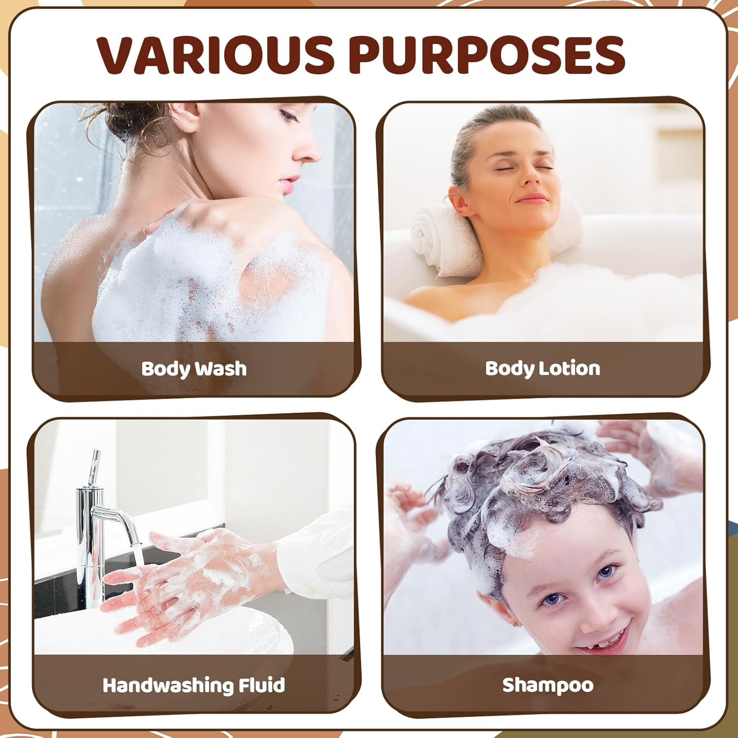 Pump Bottle Dispenser,2 Pcs 1000Ml/35Oz Refillable Empty Press Pump Bottles,Refillable Plastic Empty Pump Bottles Dispensers with Funnel and Label for Lotions,Shampoo,Conditioner image number 2