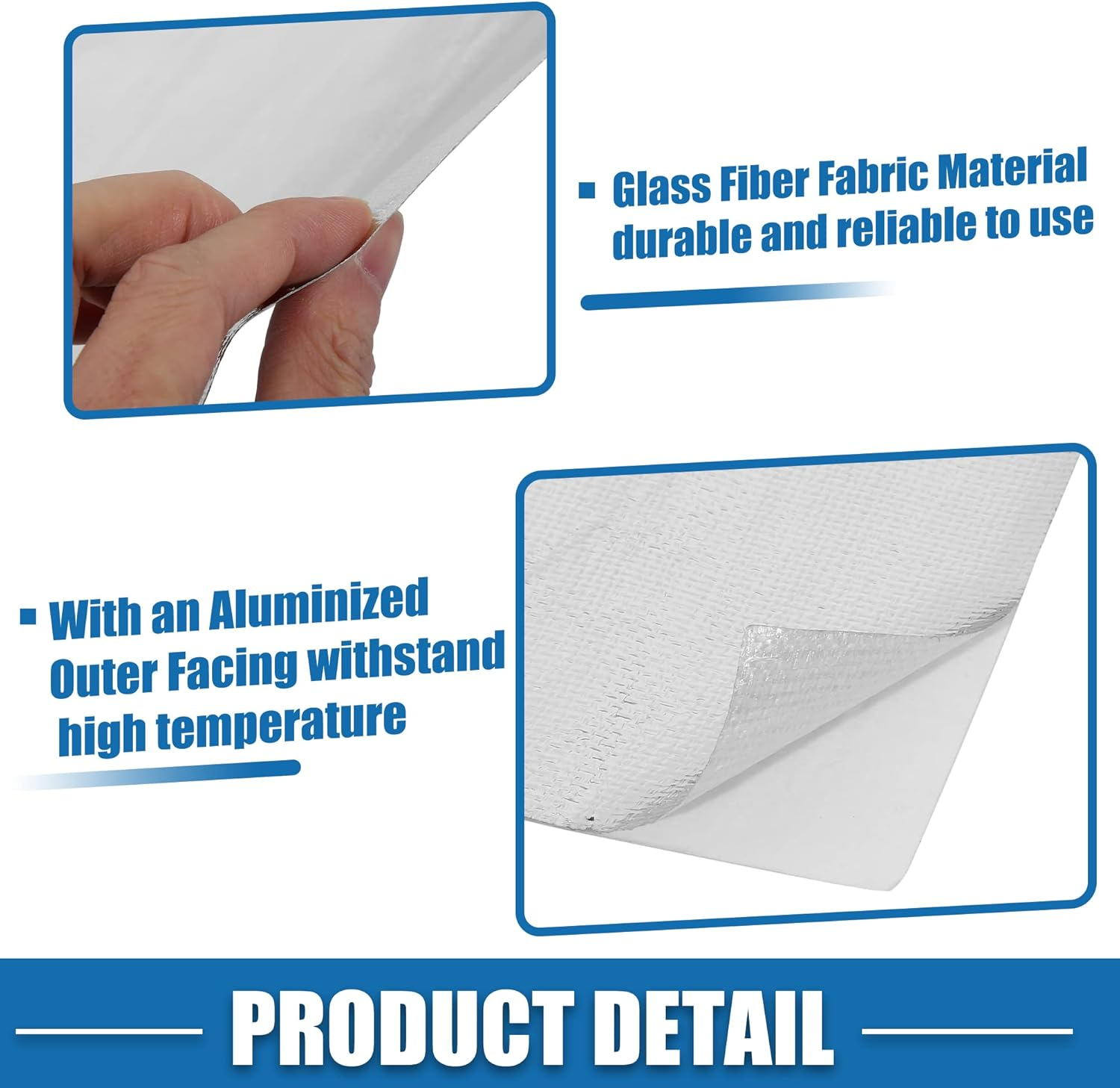 X AUTOHAUX Car Heat Shroud 24'' X 12'' Aluminized Heat Shield Mat Thermal Barrier Cover Protection Fiberglass Silver Tone