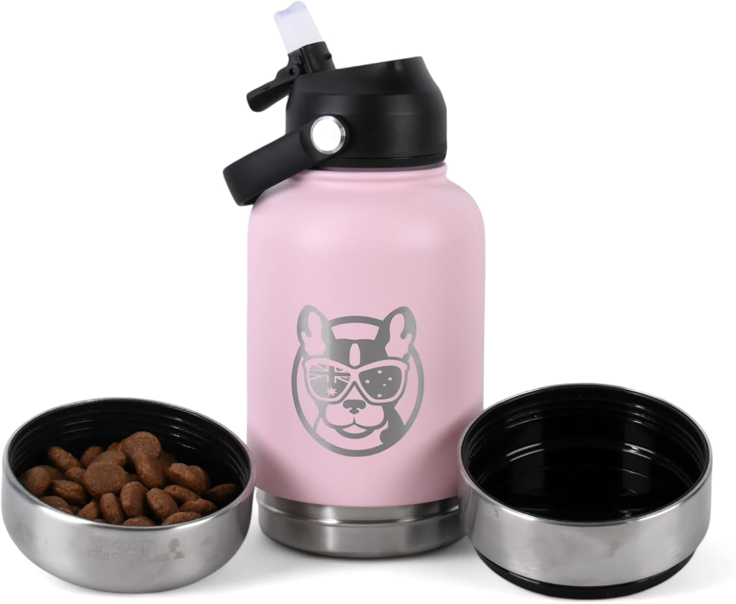 Snackspout - 3-In-1 Water Bottle for Dogs & Humans &ndash; Portable & Leak-Proof Dog Travel Water Bottle with Built-In Bowl & Snack Compartment &ndash; Bpa-Free, Insulated & Eco-Friendly