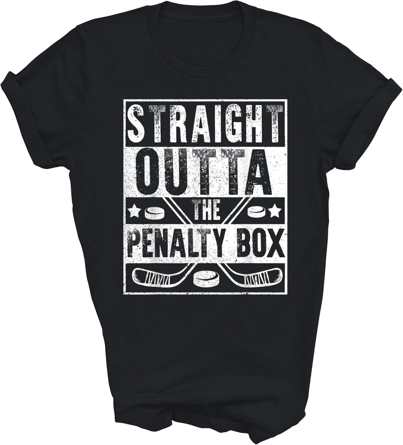 Penalty Box Funny Ice Hockey Player Field Hockey Team Unisex Shirt Gift Women Men T-Shirt (Black;L) image number 3