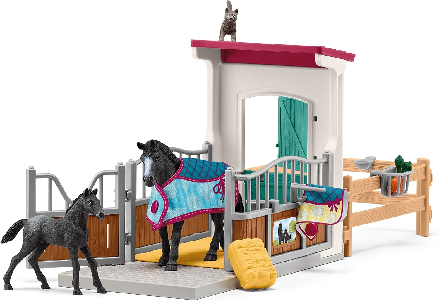 Schleich Horse Club Horse Box with Mare and Foal Playset image number 2