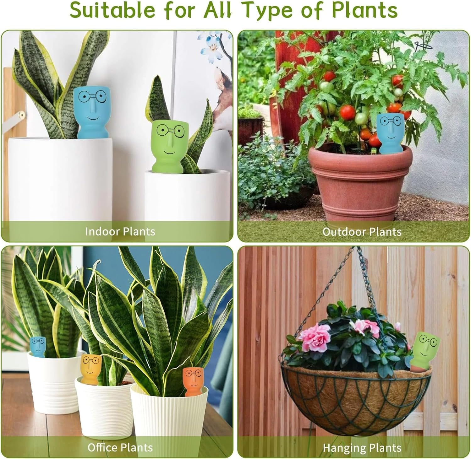 4 Pack Terracotta Watering Spikes, Vacation Self-Watering Planters Devices, Continuous Moisture with Slow Release Watering System image number 6