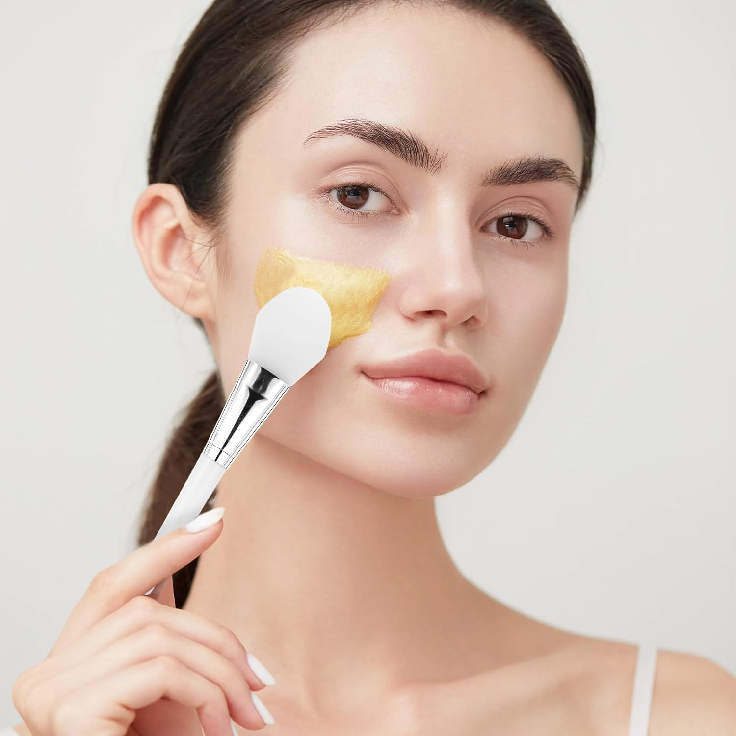 Pack of 5 Silicone Mask Brush, Mask Brush, Silicone Mud Mask Applicator Hairless Face Mask Brush Set, Flexible Masks Brush DIY for DIY Eye Mask Skin Care Eye Masks Cleaning Mask