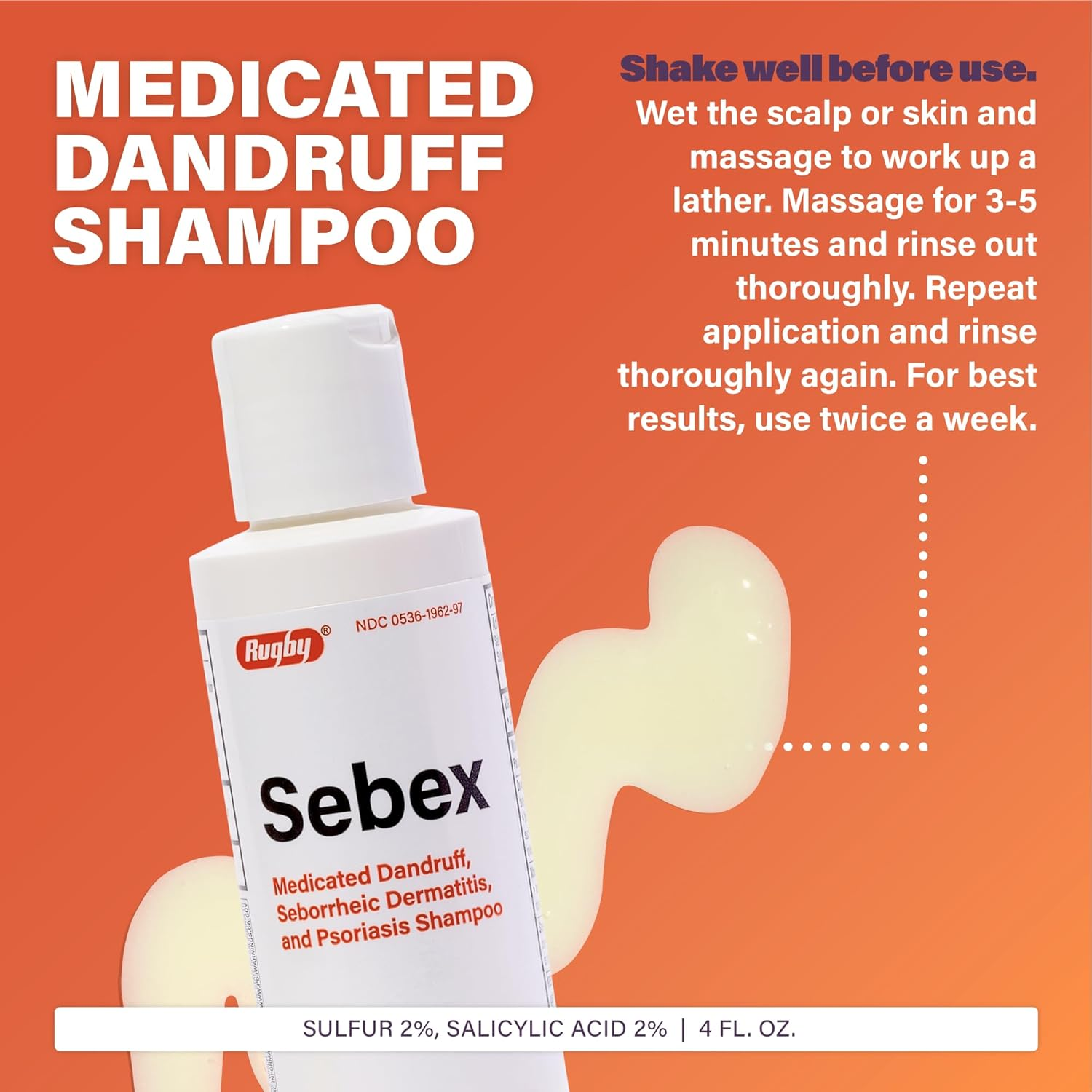 SEBEX Shampoo RUGB 4OZ by Sebulex image number 4