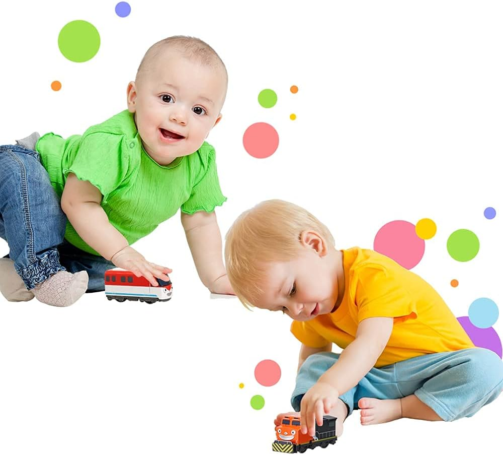 Pull Back Car Train Toy - Titipo and Friends 3 Vehicles Set Christmas Birthday Gifts for Kids and Toddlers Boys and Girls 3 Years and up (No. 2 Loco, Eric, Xingxing) image number 4