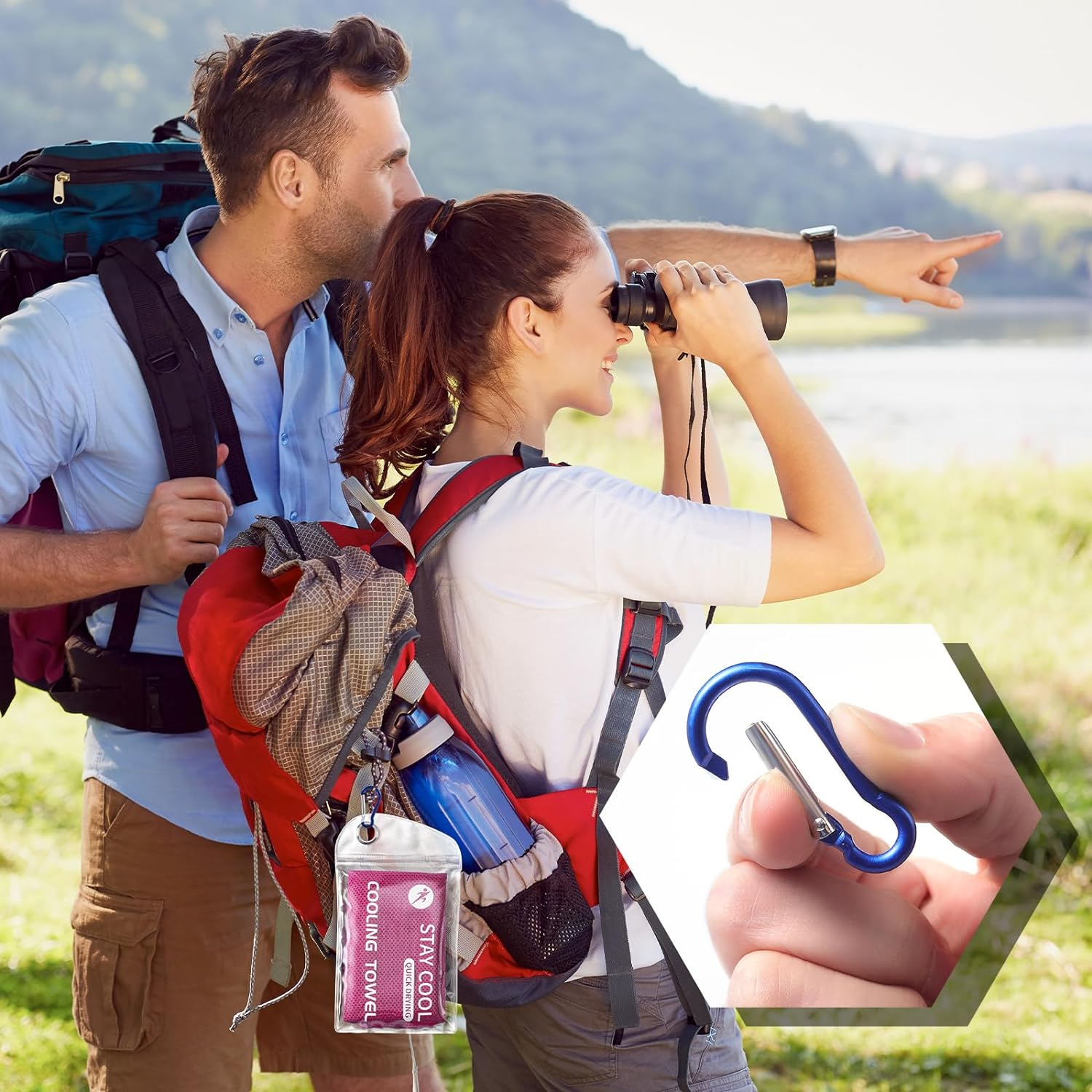 Ymomode Cooling Towels - 5 Pack Gym Towels, Gym Towel for Working Out, Yoga Towel, Quick Dry Towel for Running, Camping, Fitness & More Activities - Black/Black/Grey/Grey/Grey image number 2