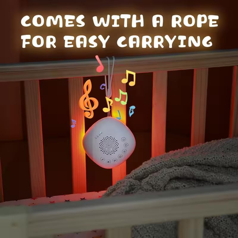 White Noise Machine, Portable Sound Machine for Baby Adult Sleeping, 20 Soothing Sounds White Noise Shush,8 Types of Lighting Night Lights, 30-60-90Min Timer, Bluetooth Connection image number 4