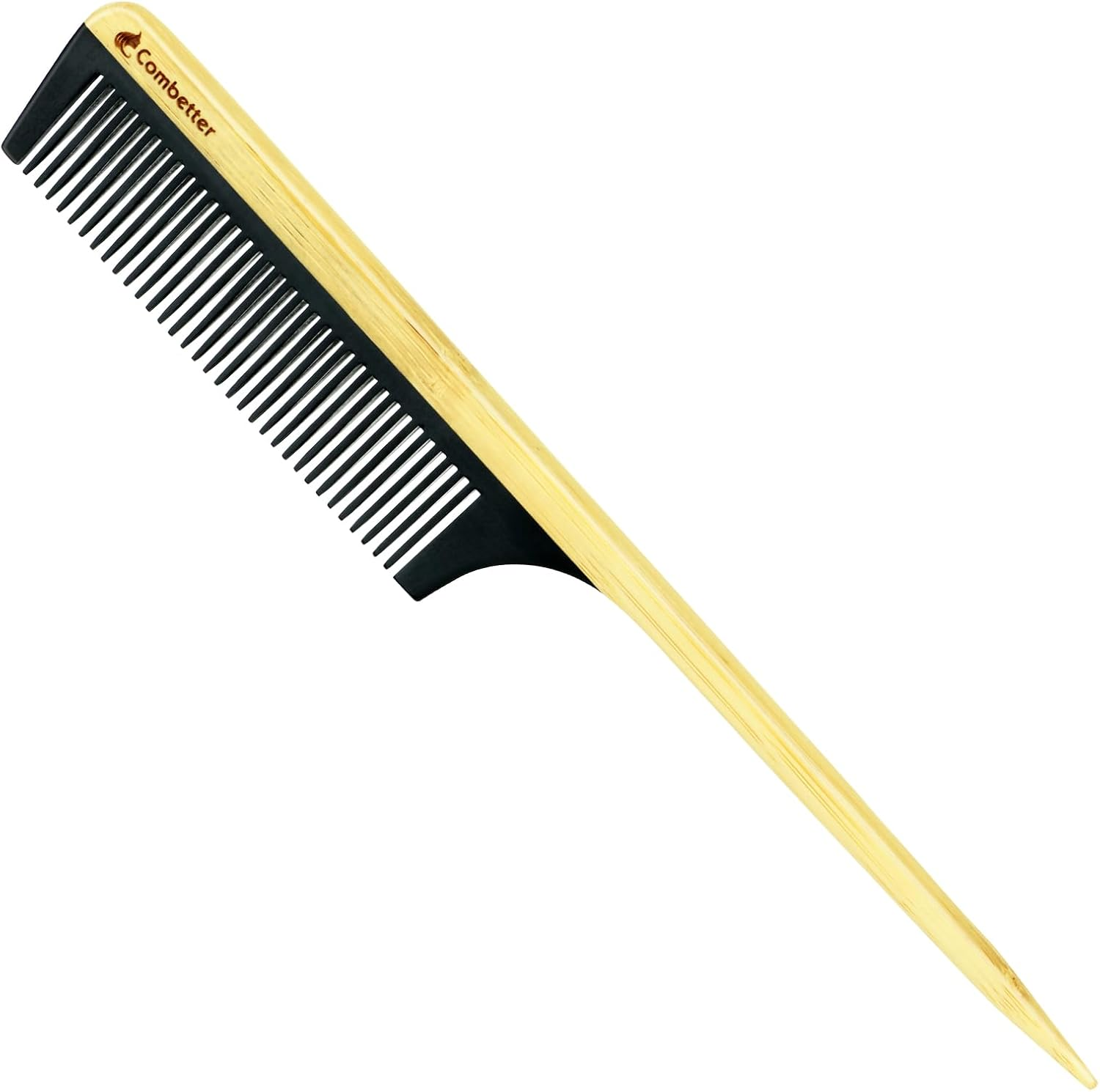 Rat Tail Comb for Hair Styling and Sectioning, Fine Tooth Teasing Comb Parting for Braiding Hair, Eco-Friendly Bamboo and Durable Bakelite Infused Anti-Static Anti-Frizz Hair for Women by Combetter image number 5
