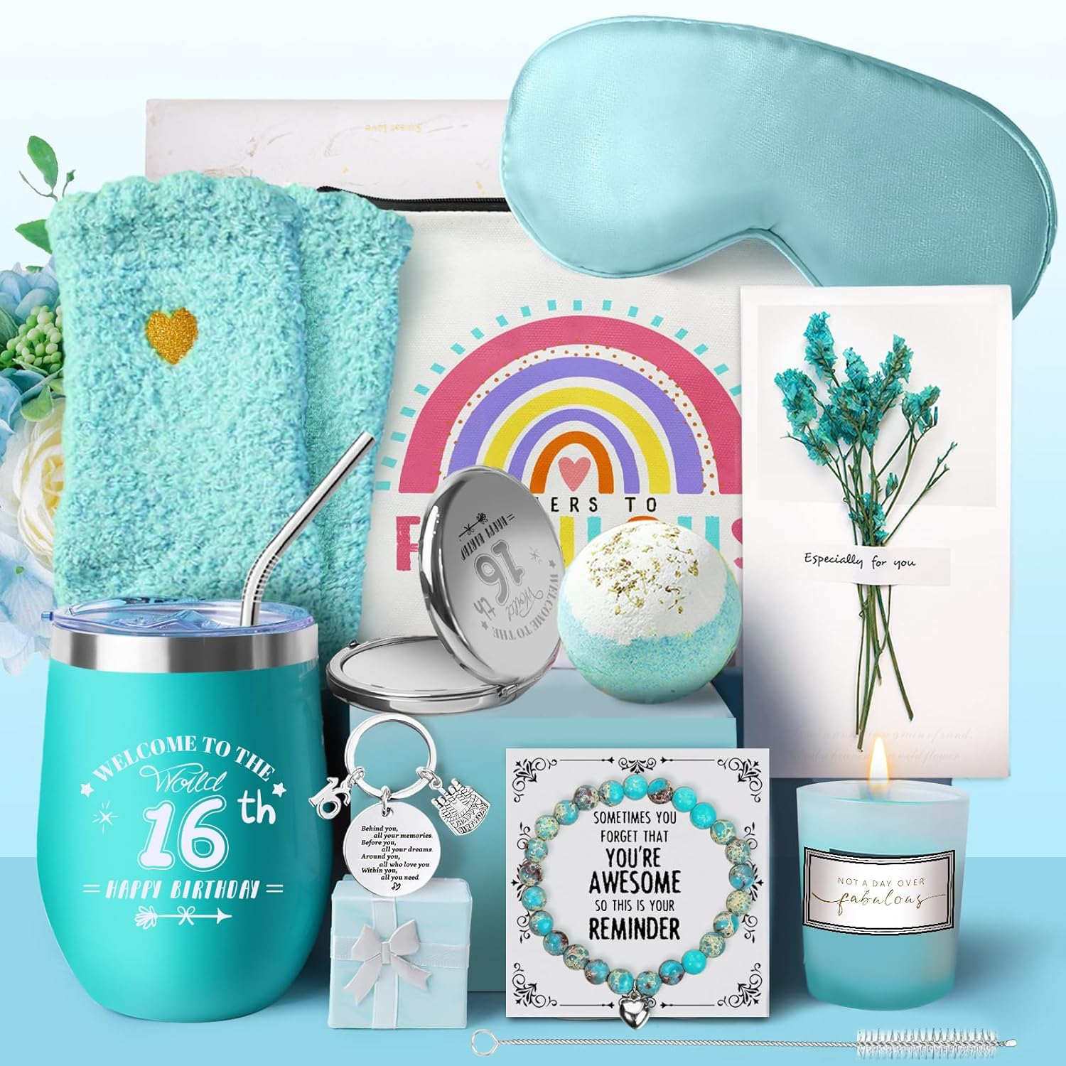 16Th Birthday Gifts for Girls, Sweet 16 Years Old Gift Ideas, 10 Pieces Unique 16Th Gifts for Daughter, Niece, Granddaughter, Sister, Bestie, Happy 16Th Birthday Gifts Her image number 4