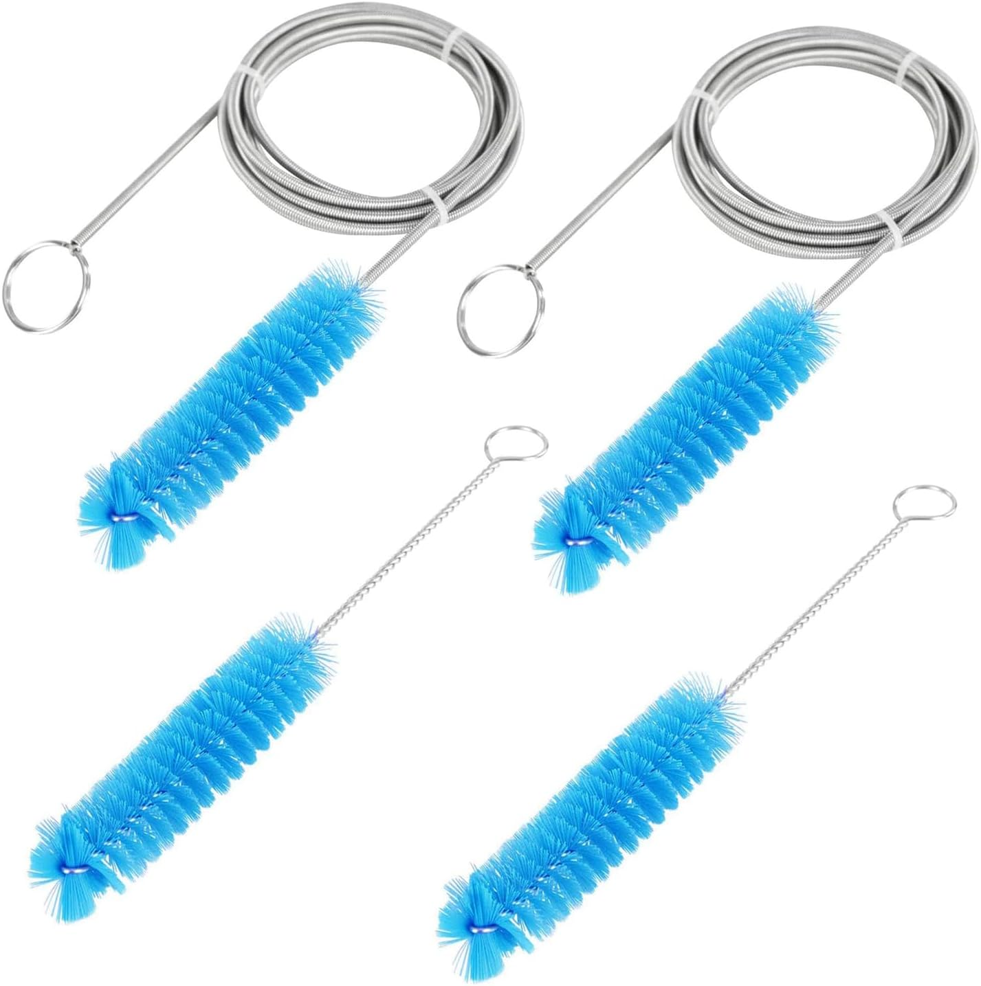 CPAP Tube Cleaning Brush-7 Feet Flexible + 7 Inches Handy Stainless Steel Wire Bristle Brush (Extra Large, Count, 2) image number 5