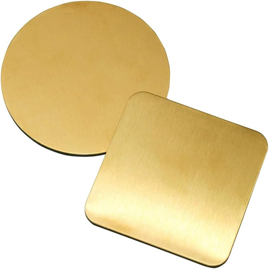 2Pcs Nail Palettes Nail Art Cosmetic Artist Mixing Plates Tray Pigment Plate Polish Drawing Color Palette Holder Nail Gel Color Display Board for Nail Art DIY Manicure Tool, round and Square (Gold) image number 4