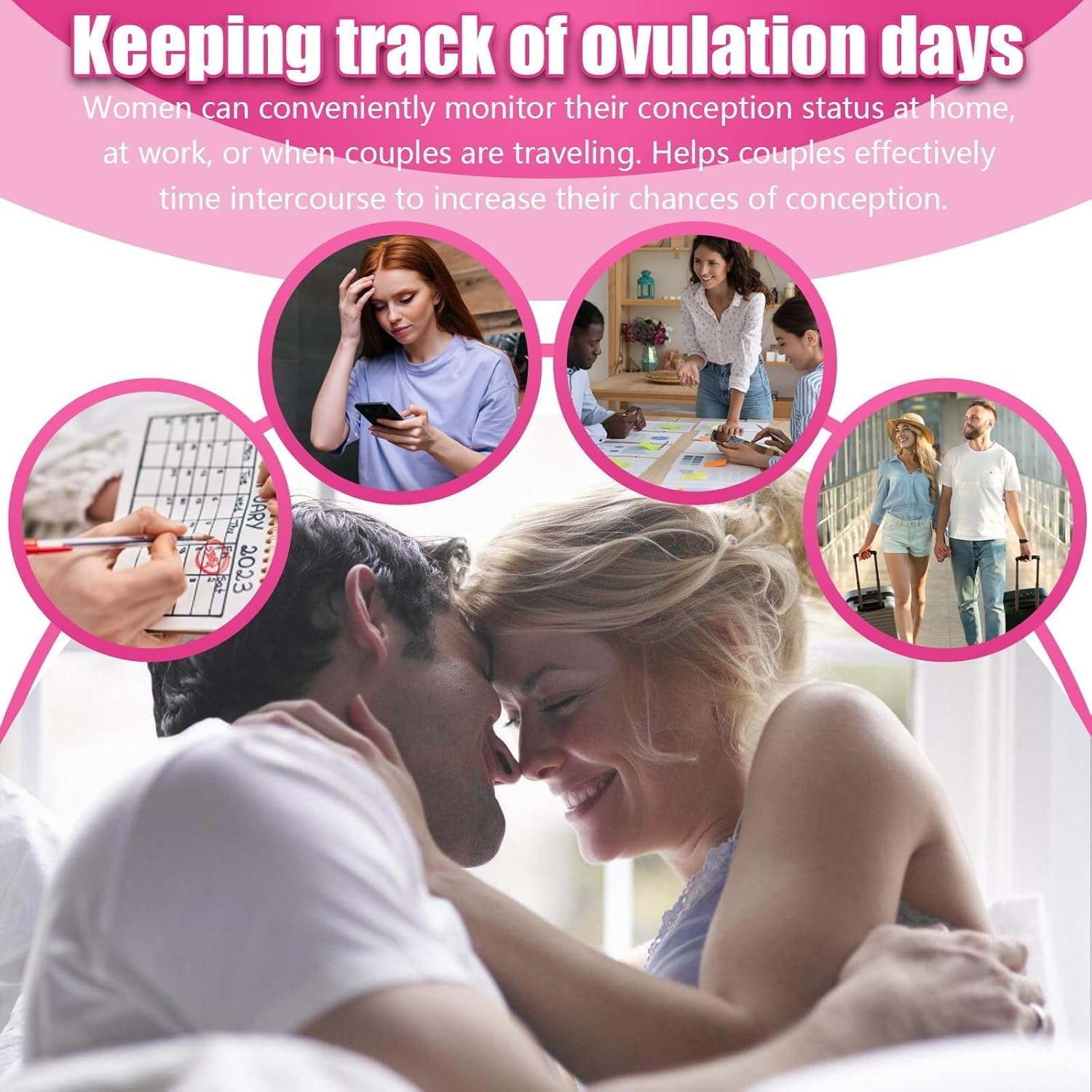 Ovulation Tests Strips, Ovulation and Pregnancy Tests (LH30-HCG20), Ovulation Predictor Kit for Highly Sensitive Fast Home Self-Checking(/50 PCS/)